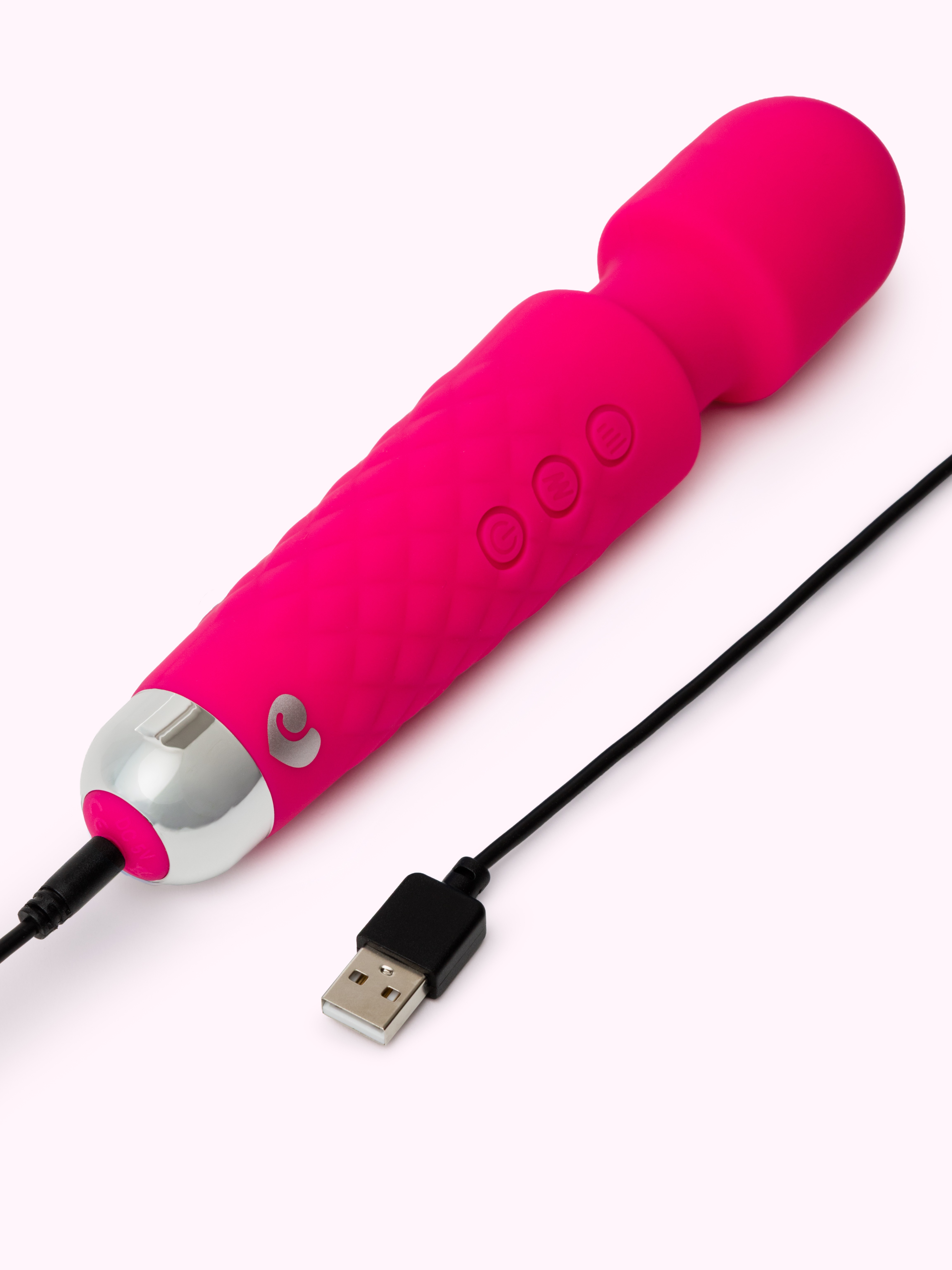 Lovehoney Midi Pink Silicone Wand, Pink, hi-res