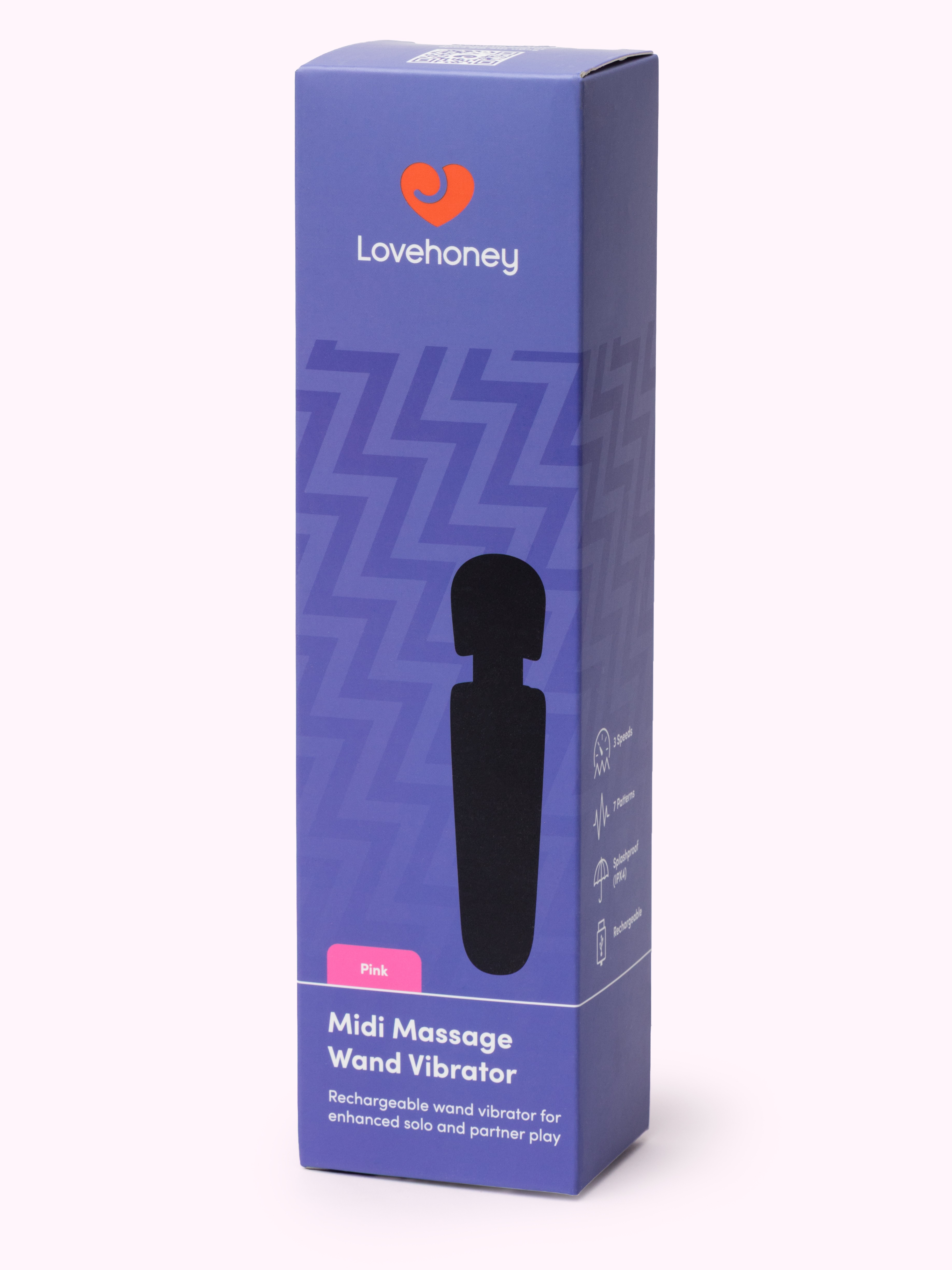 Lovehoney Midi Pink Silicone Wand, Pink, hi-res