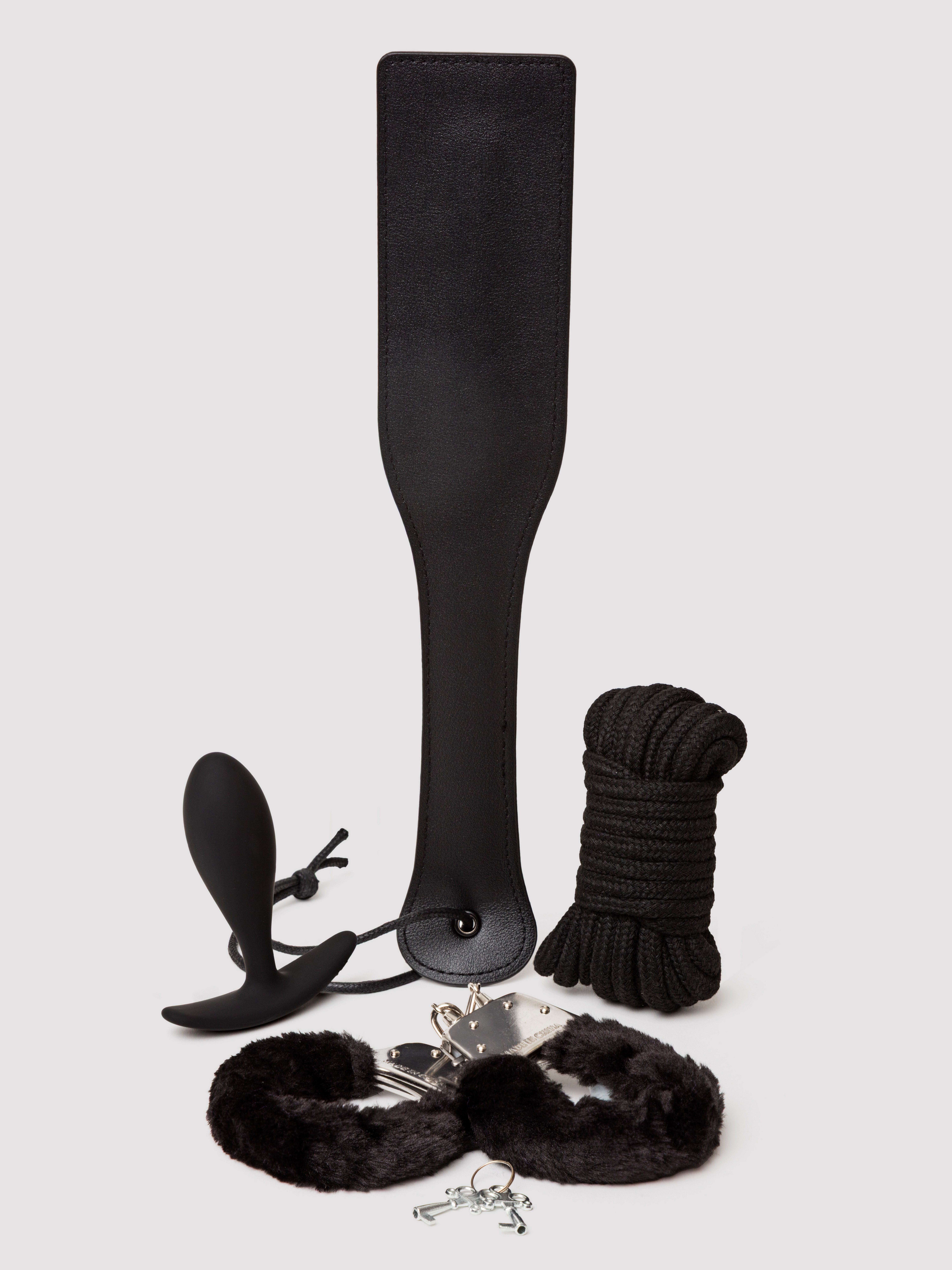 Pleasure Beginners Bondage Collection Kits (4 Piece), Black, hi-res