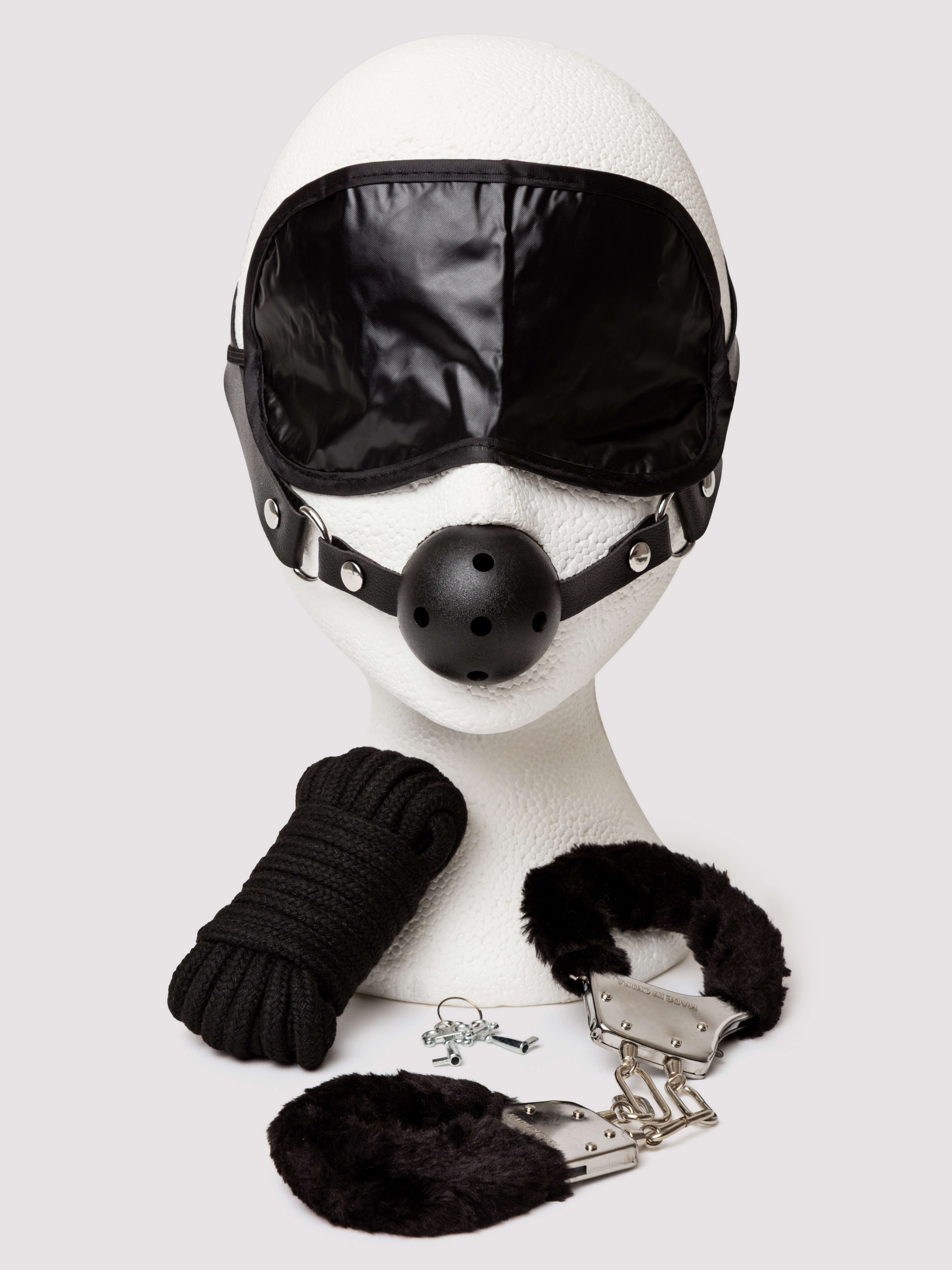 Pleasure Explorer Bondage Kit (4 Piece), Black, hi-res