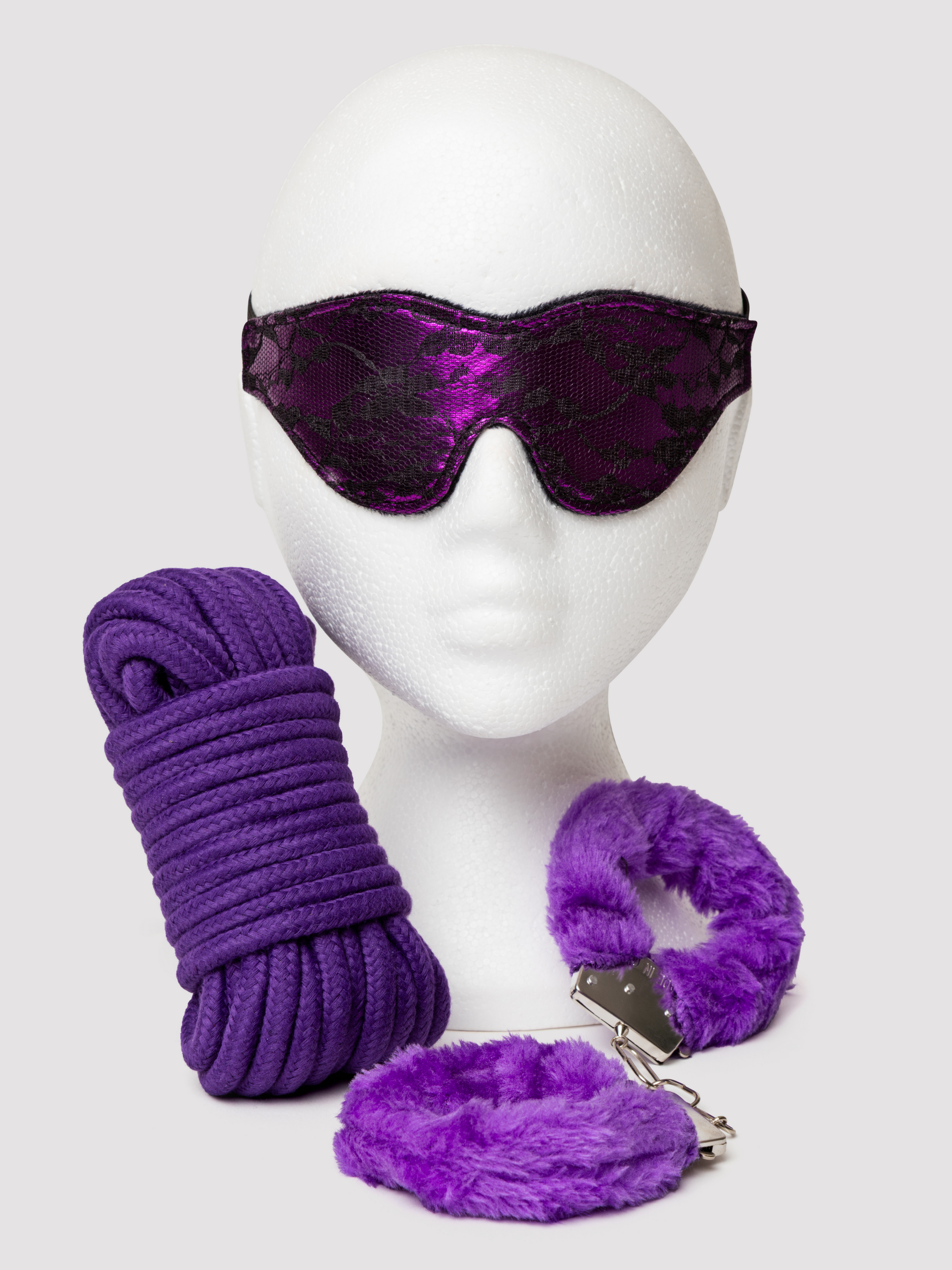 Pleasure Indulgent Bondage Kit (3 Piece), Purple, hi-res