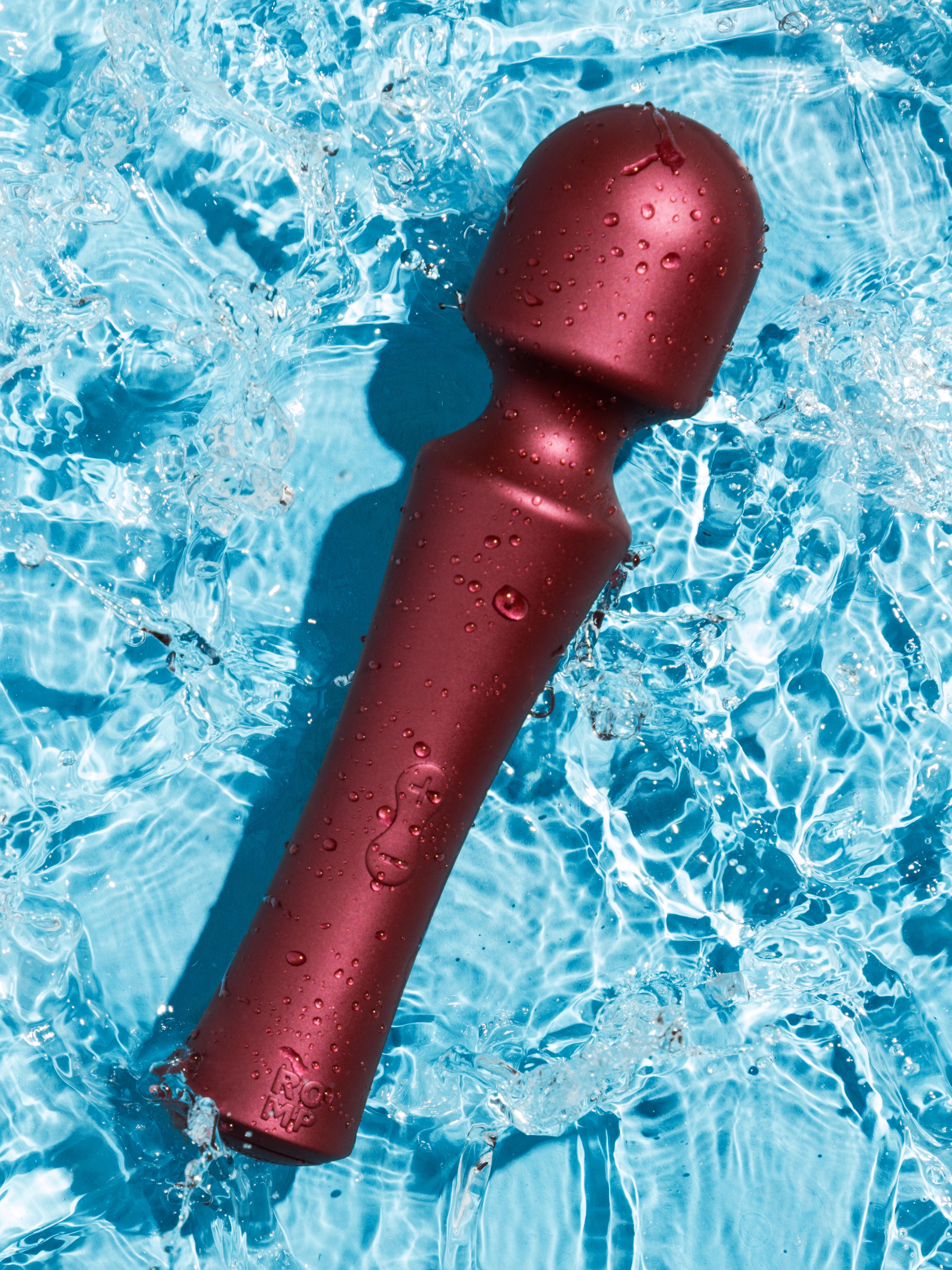 Amorana X ROMP Presto Rechargeable Silicone Wand Massager, Red, hi-res