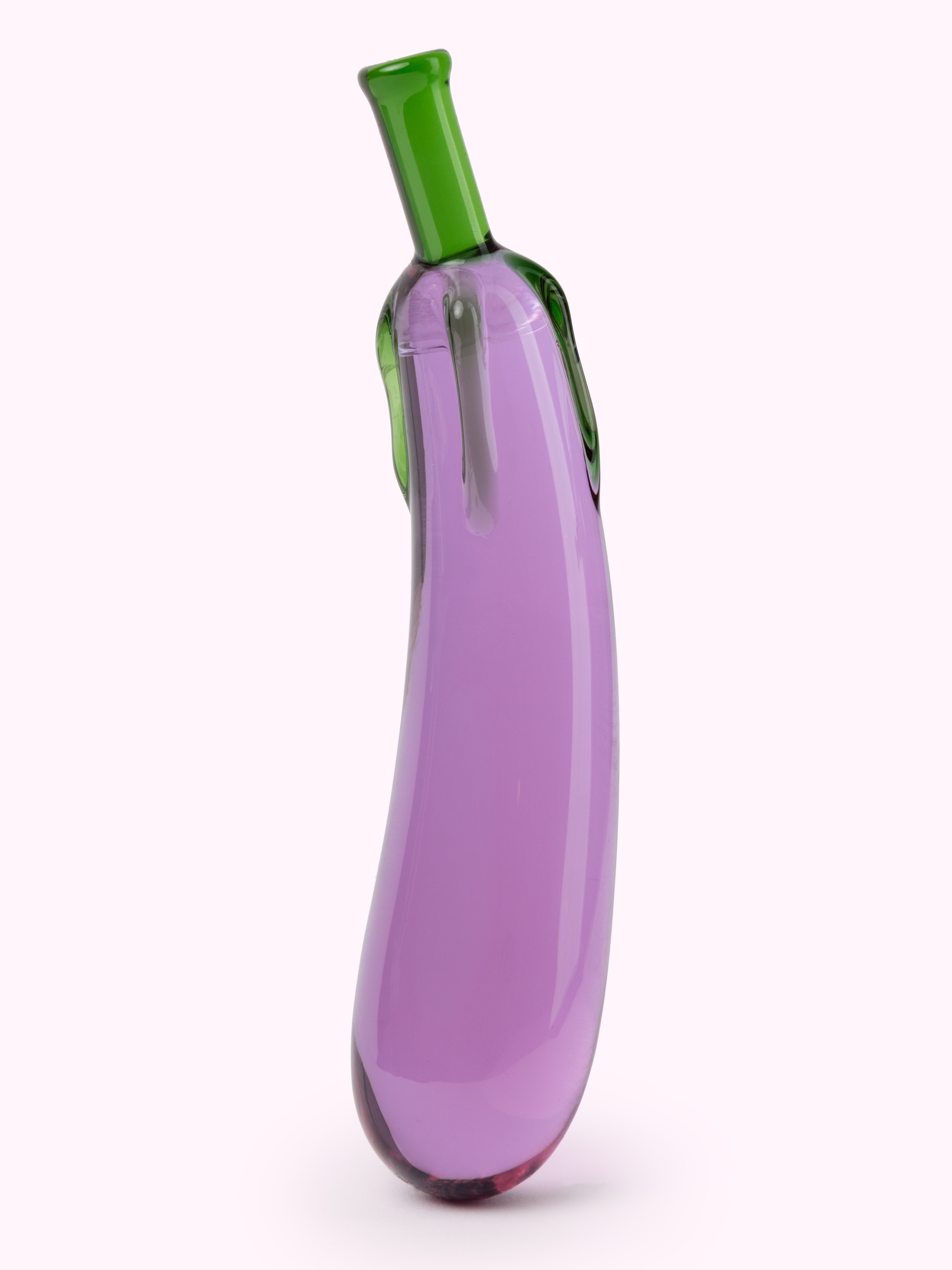Lovehoney Eggplant Glass Dildo, Purple, hi-res