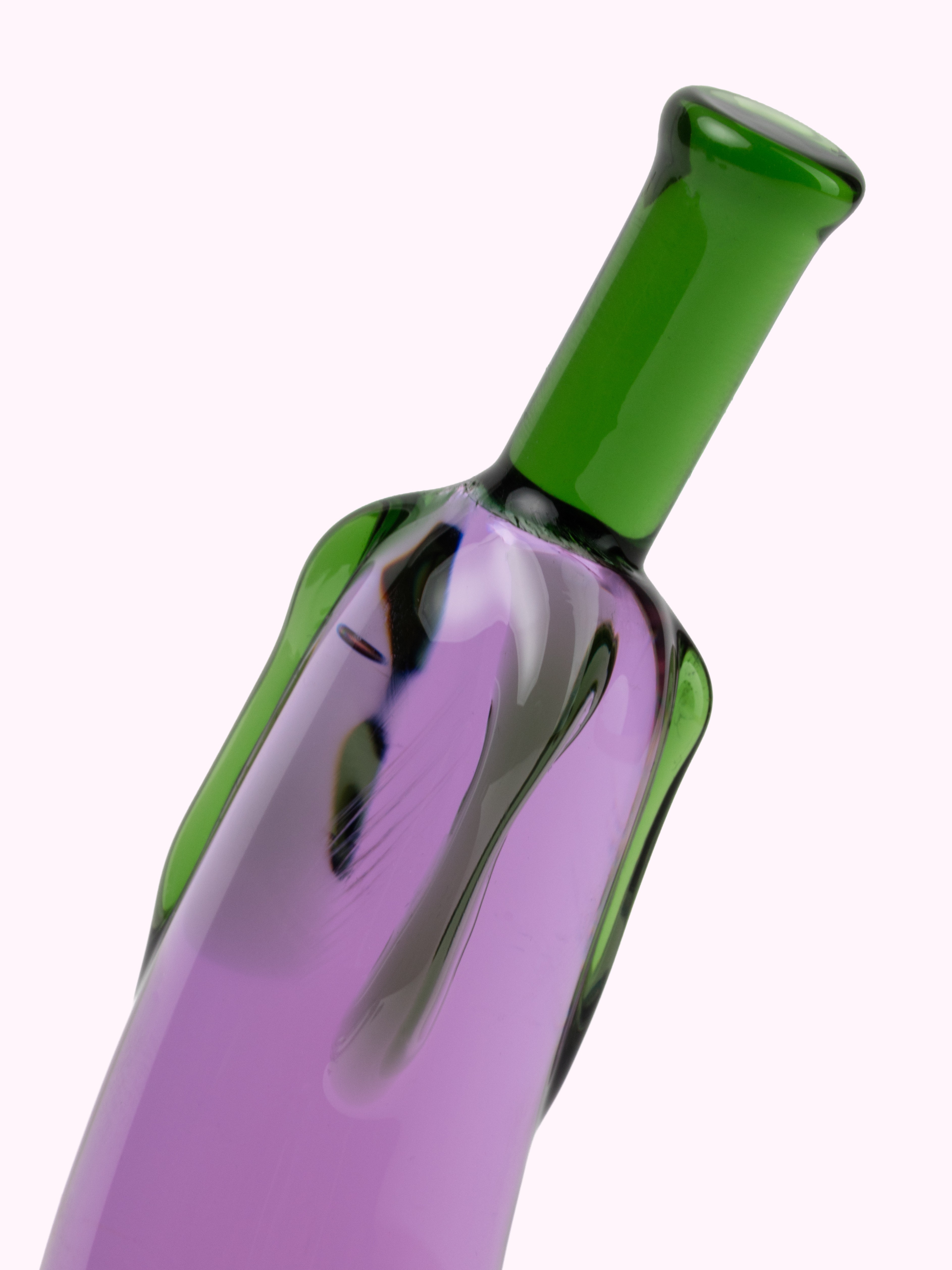 Lovehoney Eggplant Glass Dildo, Purple, hi-res