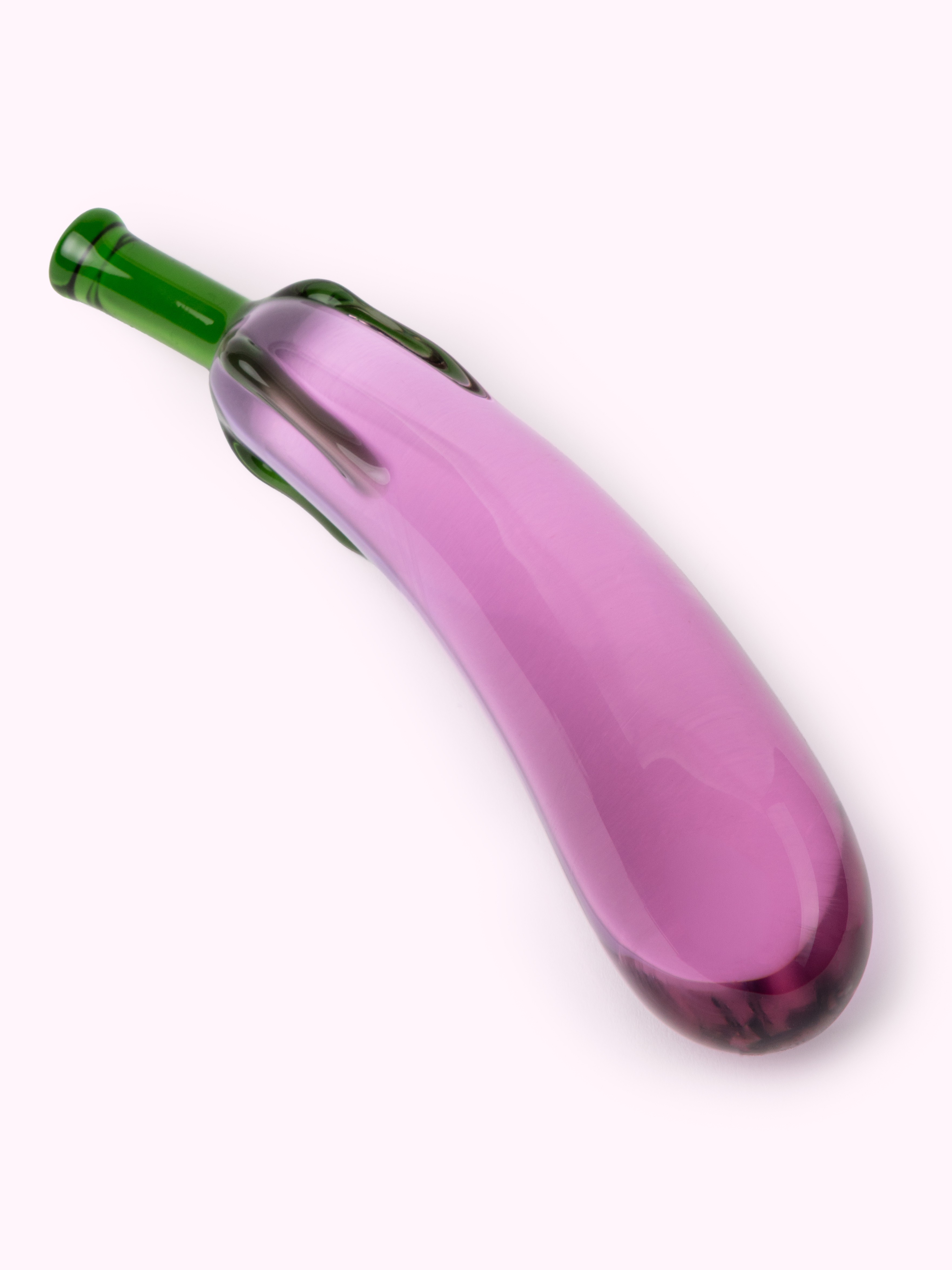 Lovehoney Eggplant Glass Dildo, Purple, hi-res