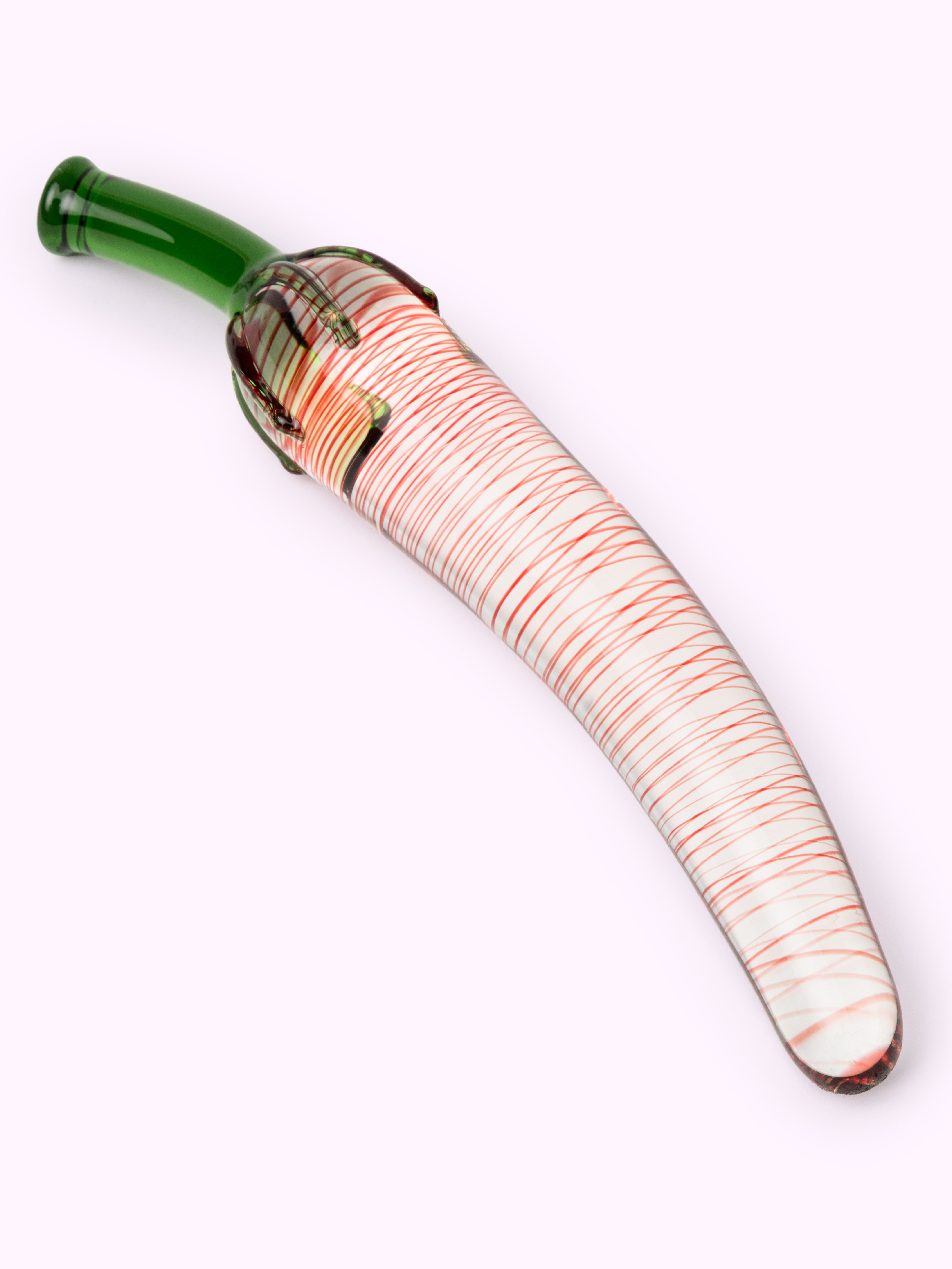 Lovehoney Chilli Glass Dildo, Red, hi-res