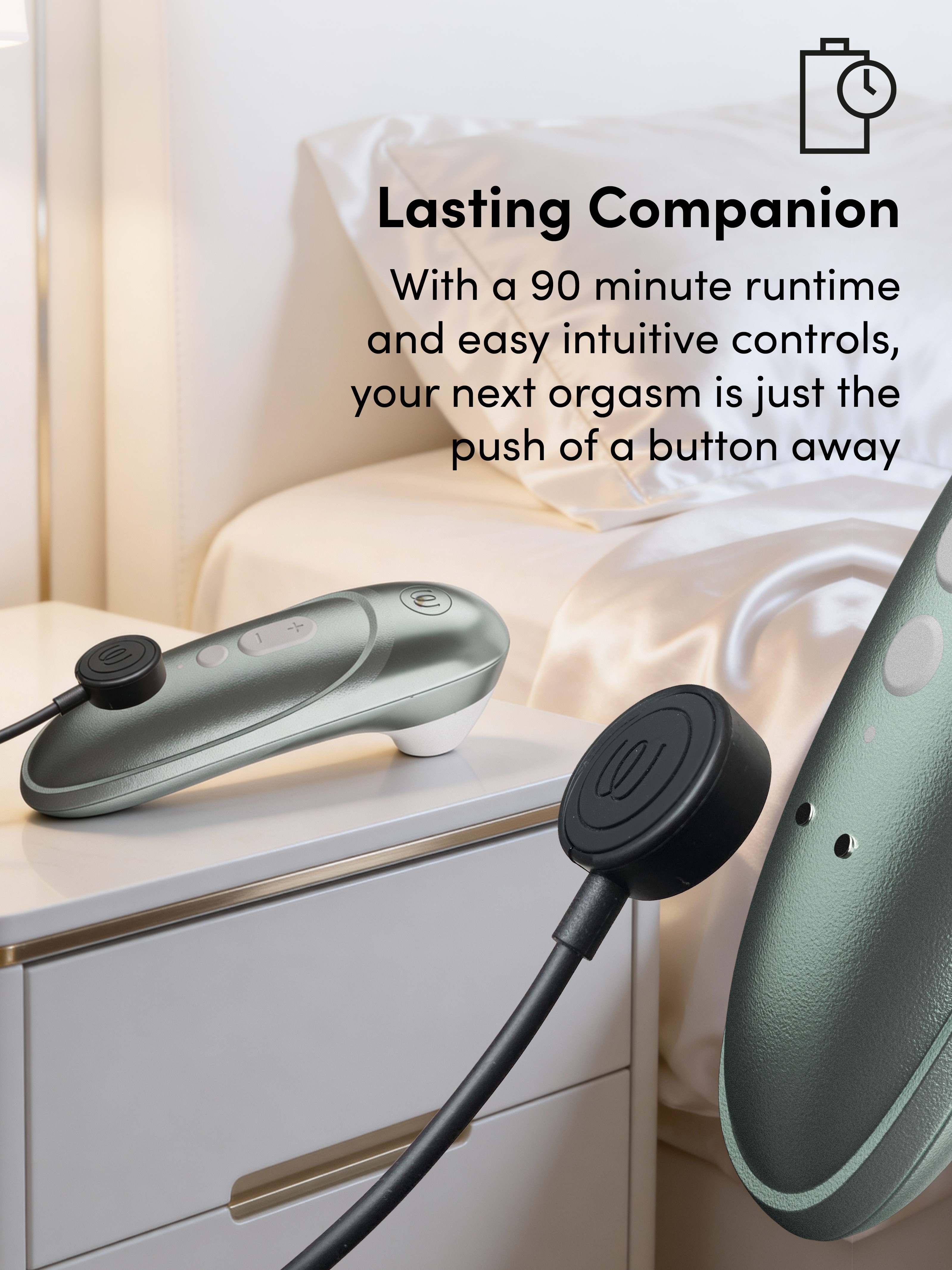 Womanizer Pro Sage Green Rechargeable Clitoral Suction Stimulator, Green, hi-res