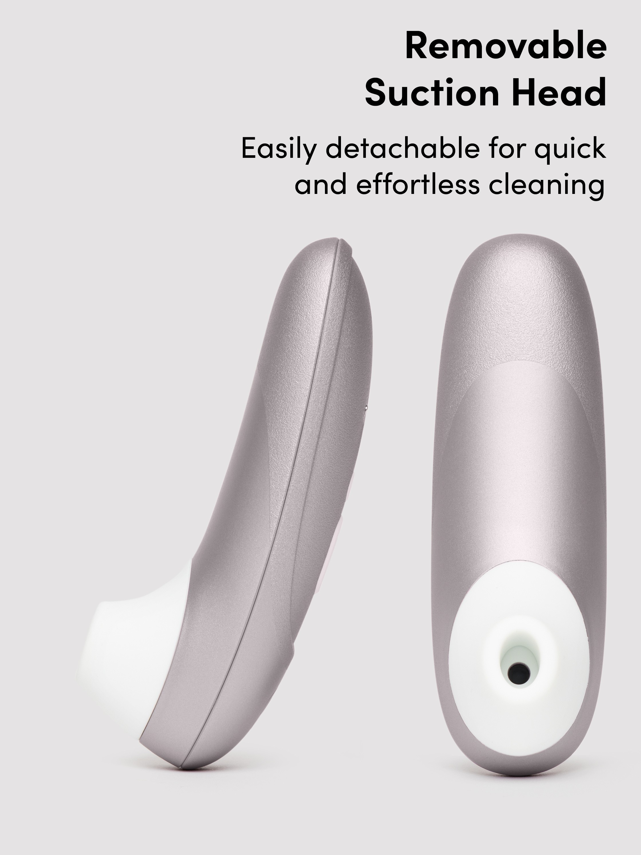 Womanizer Pro Silver Grey Rechargeable Clitoral Suction Stimulator, Silver, hi-res