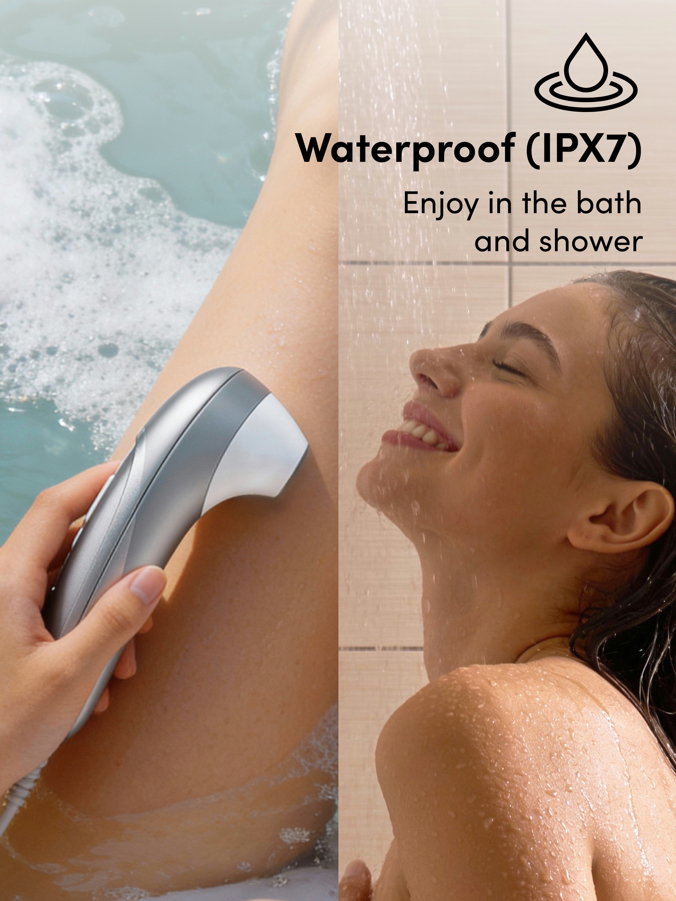 Womanizer Pro Silver Grey Rechargeable Clitoral Suction Stimulator, Silver, hi-res