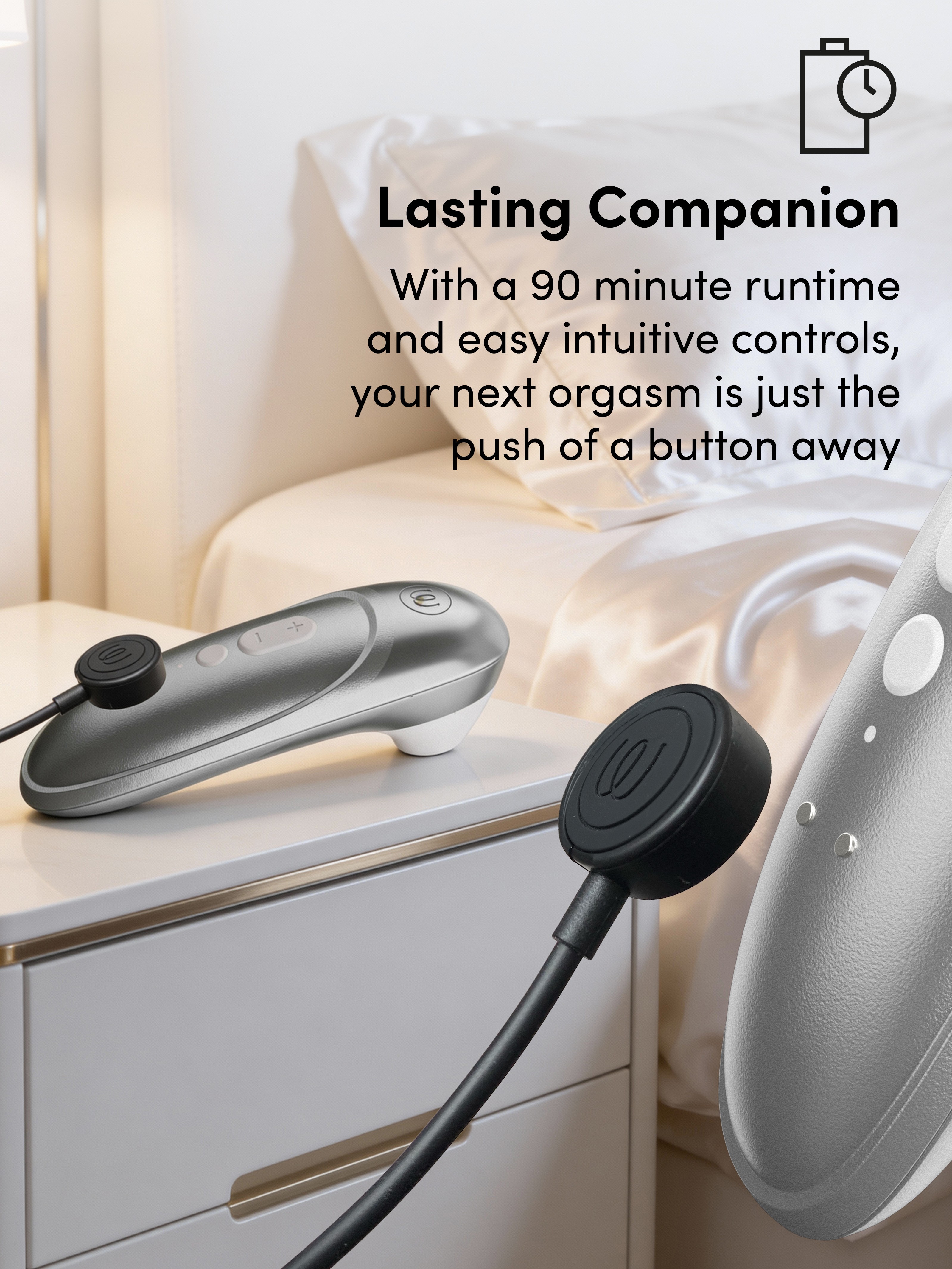 Womanizer Pro Silver Grey Rechargeable Clitoral Suction Stimulator, Silver, hi-res