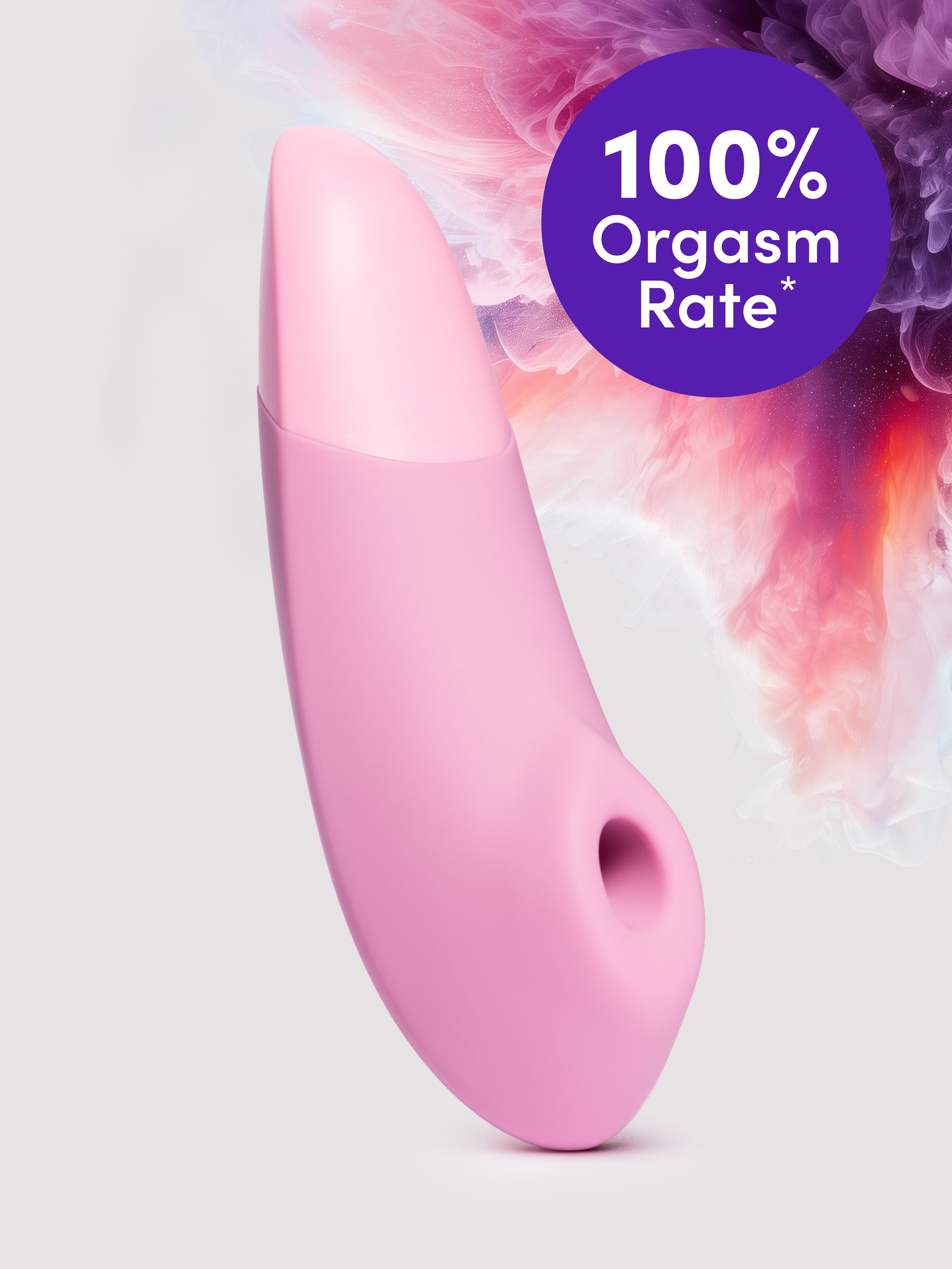 Womanizer Enhance Special Edition Pink Rose Pleasure Air Clitoral Vibrator, Light Pink, hi-res