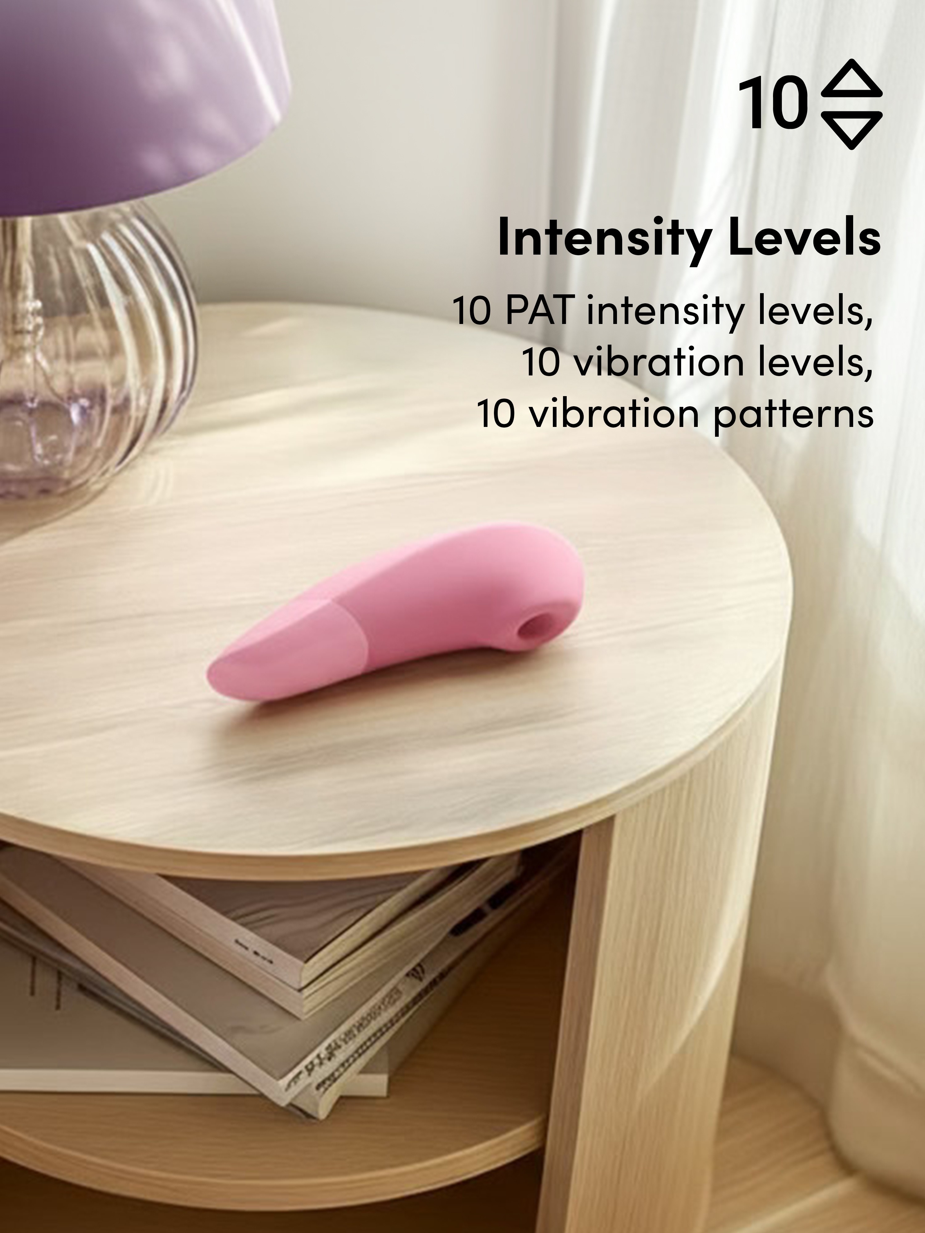 Womanizer Enhance Special Edition Pink Rose Pleasure Air Clitoral Vibrator, Light Pink, hi-res