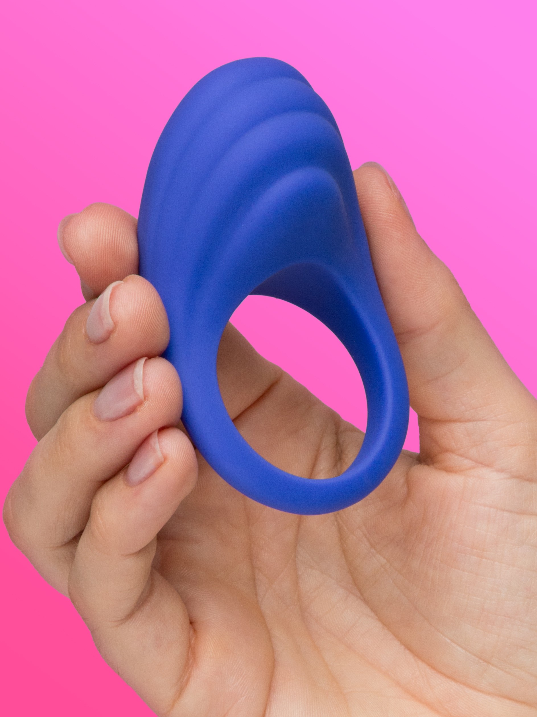 Connect App Controlled Vibrating Couples Ring, Purple, hi-res
