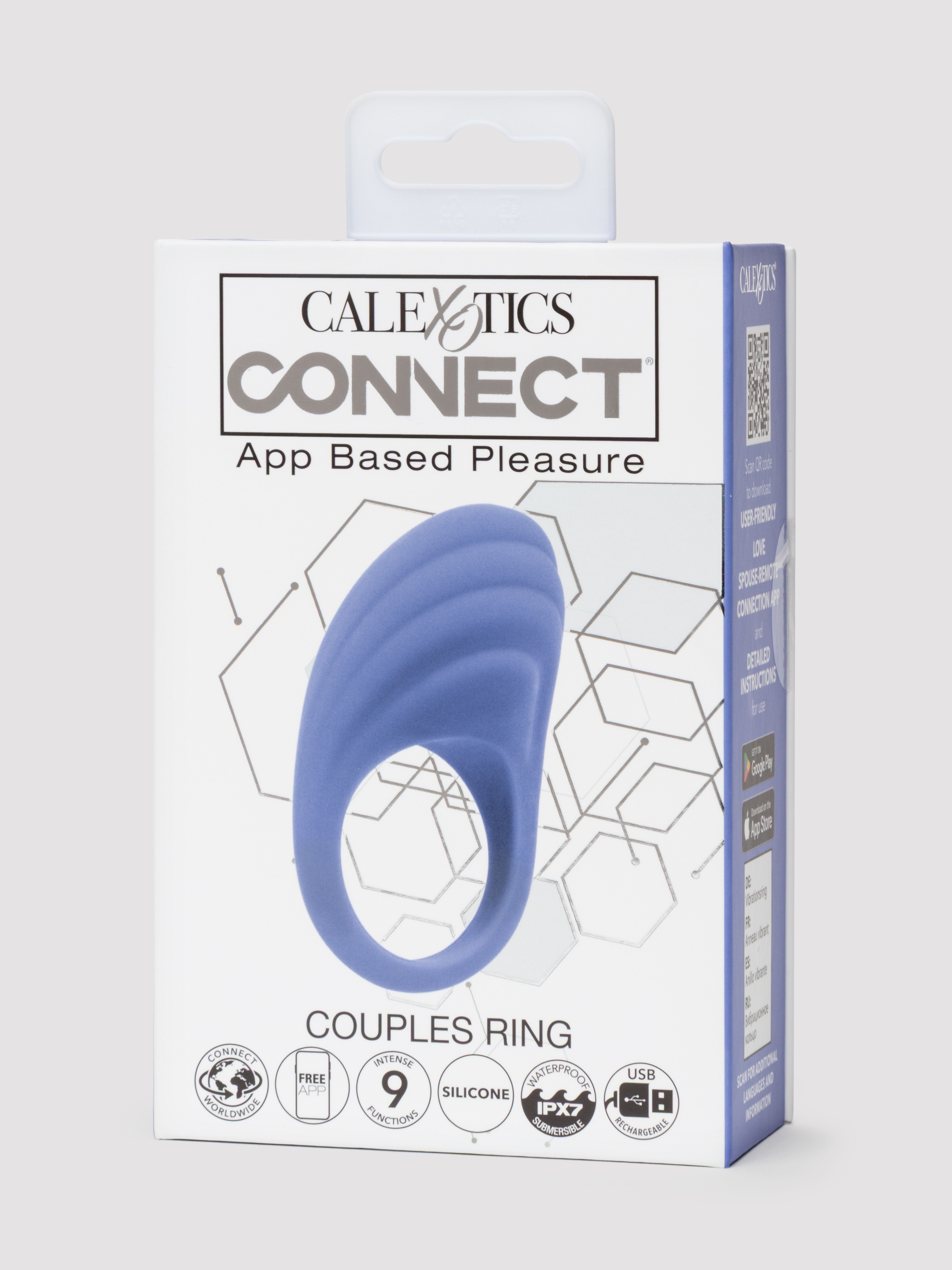 Connect App Controlled Vibrating Couples Ring, Purple, hi-res