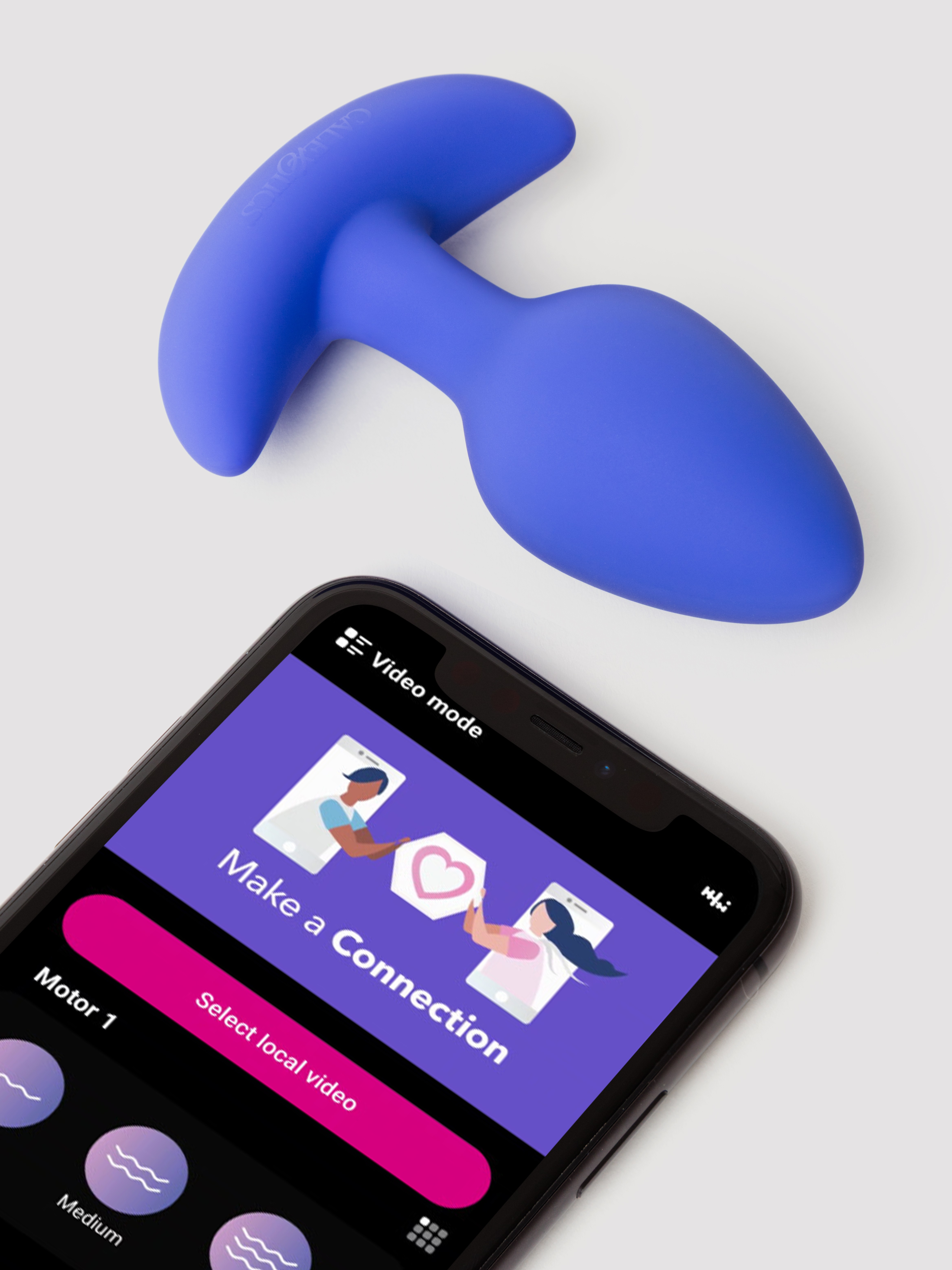 Connect App Controlled Vibrating Butt Plug, Purple, hi-res