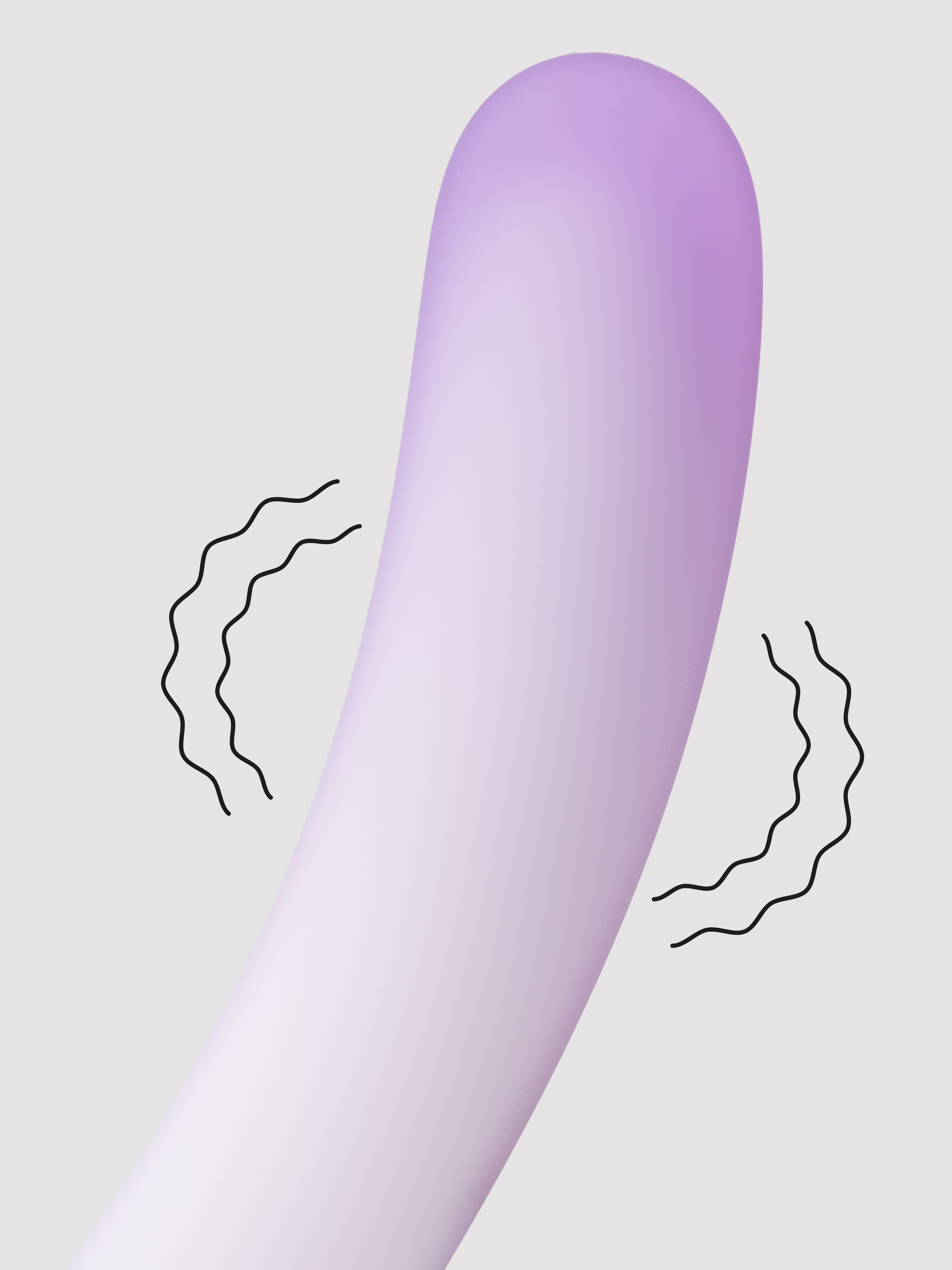 Lavender Haze Slender Curved Dildo Vibrator, Purple, hi-res
