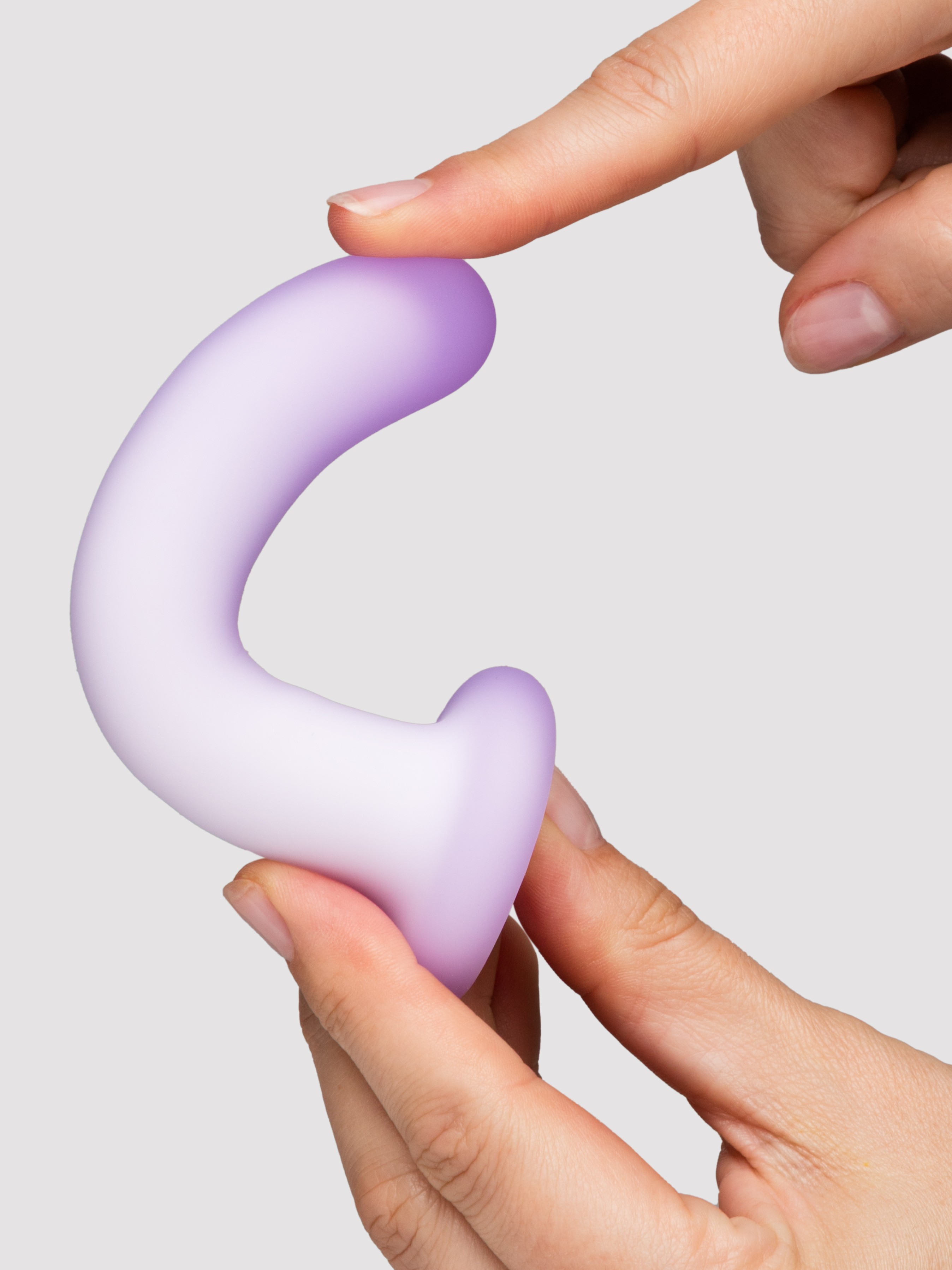 Lavender Haze Slender Curved Dildo Vibrator, Purple, hi-res