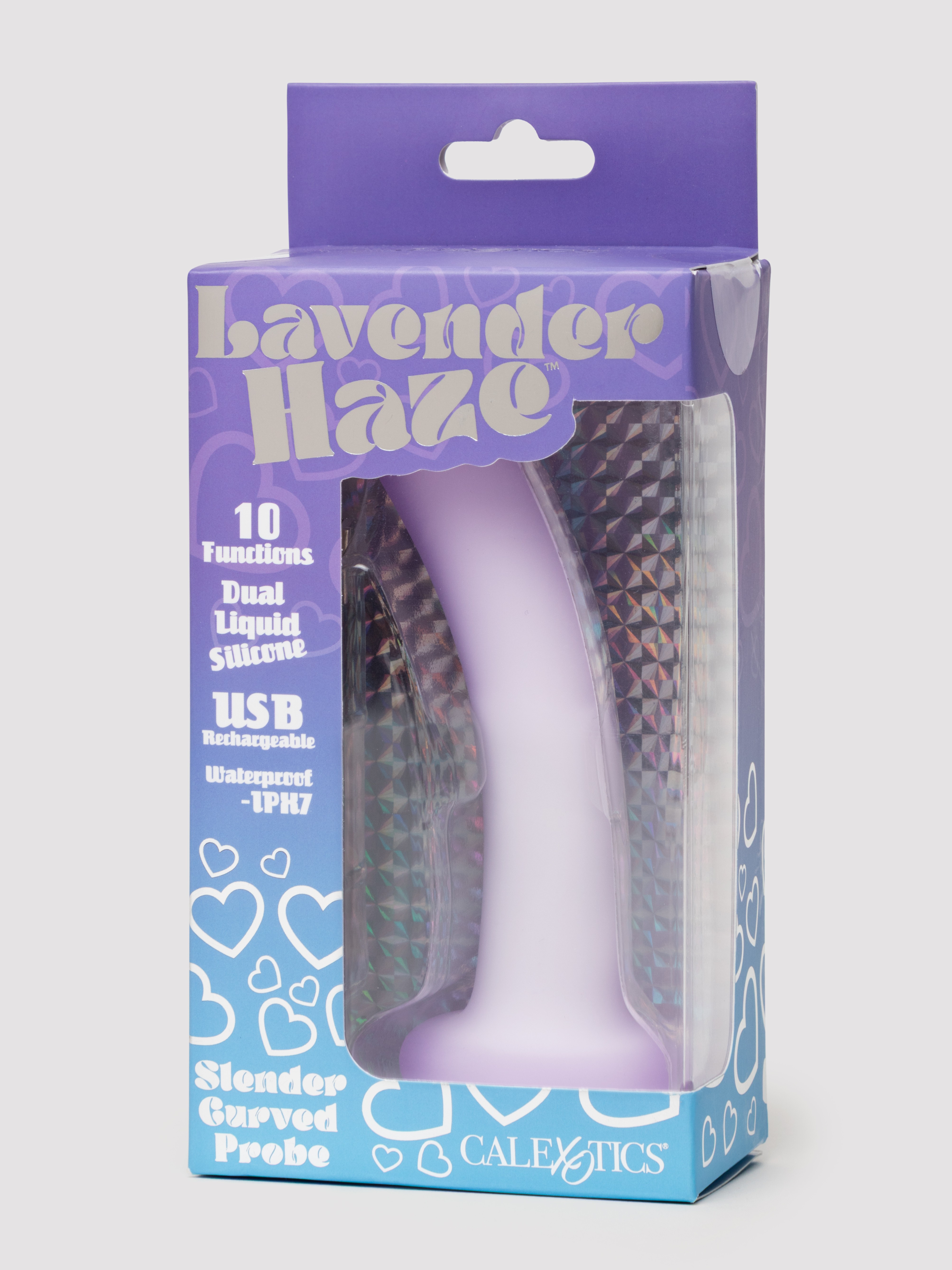 Lavender Haze Slender Curved Dildo Vibrator, Purple, hi-res