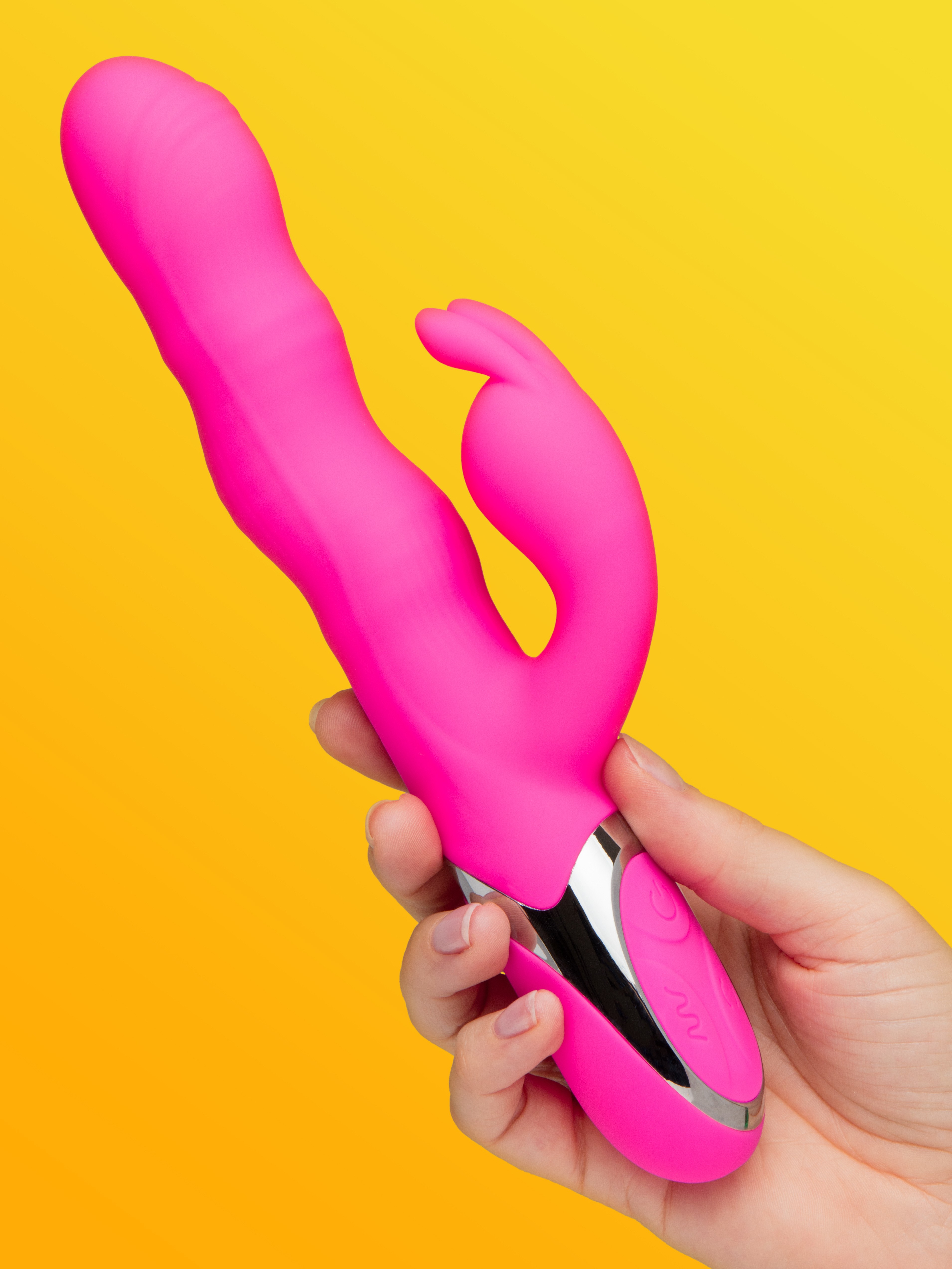 Enchanted Wave Powerful Rabbit Vibrator, Black, hi-res