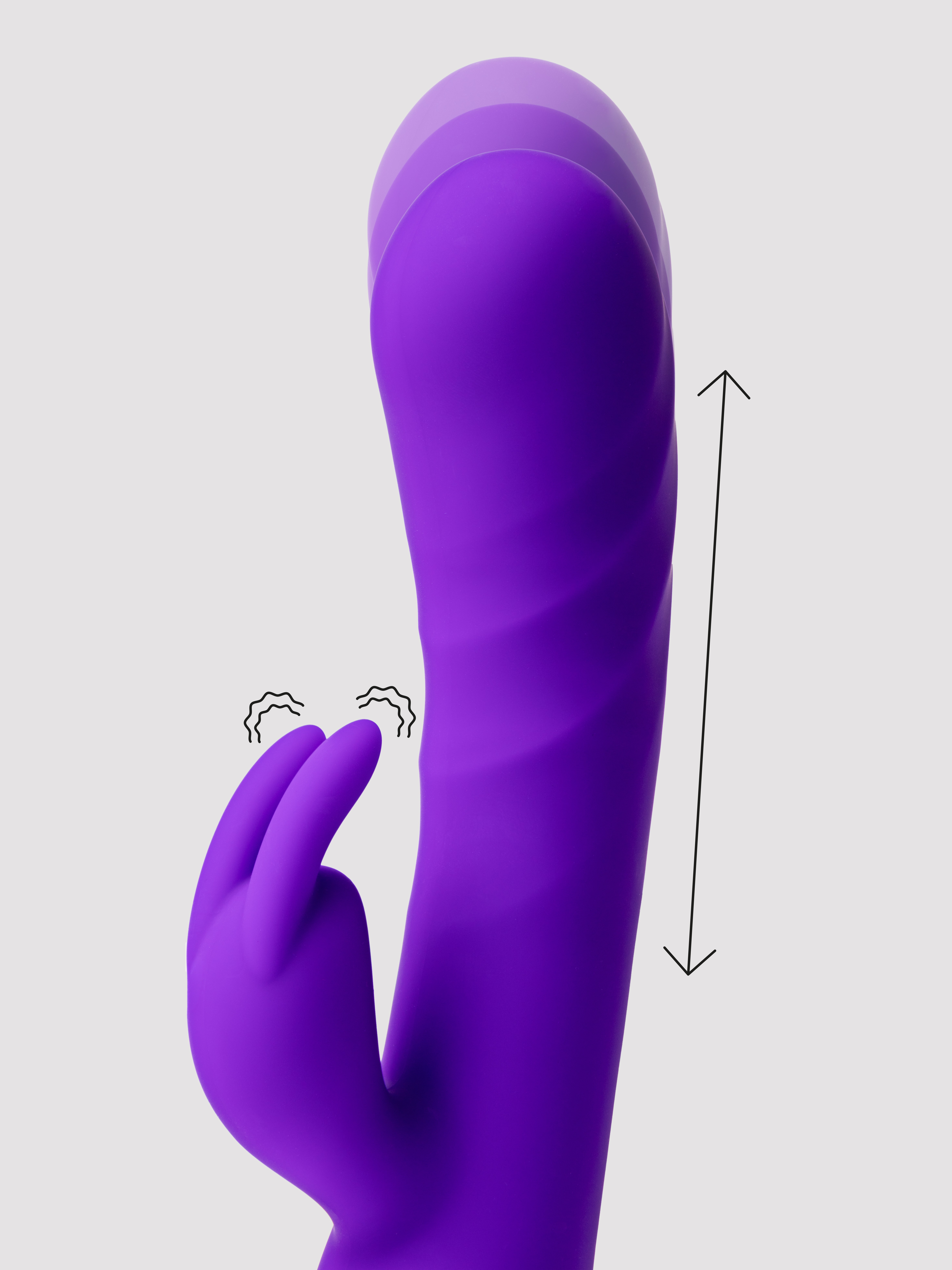 Extra Thicc Deep-Thrusting Rabbit Vibrator, Purple, hi-res