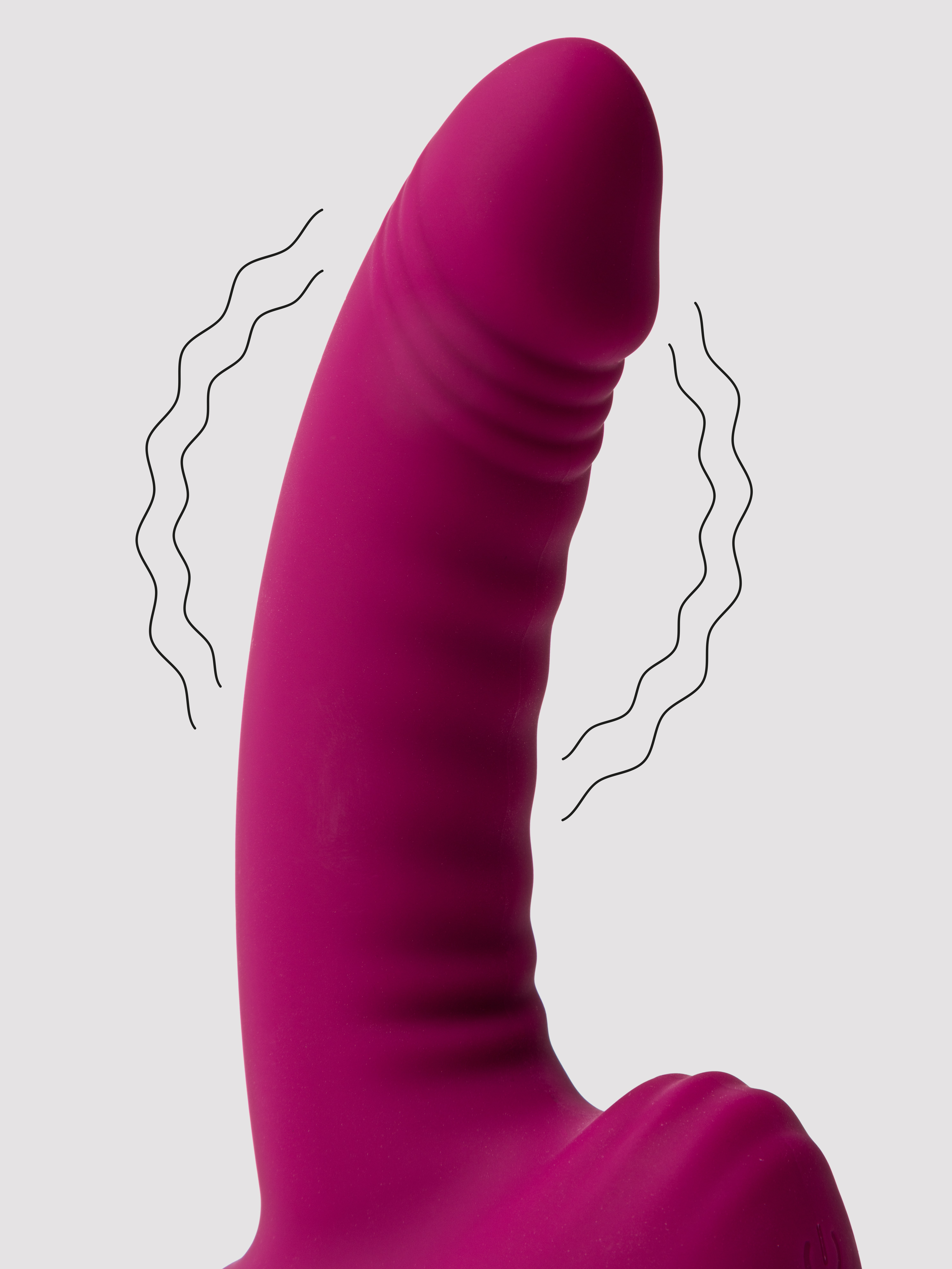 G-Ride Road Trip Rechargeable Girthy Grinding Dildo Vibrator, Purple, hi-res