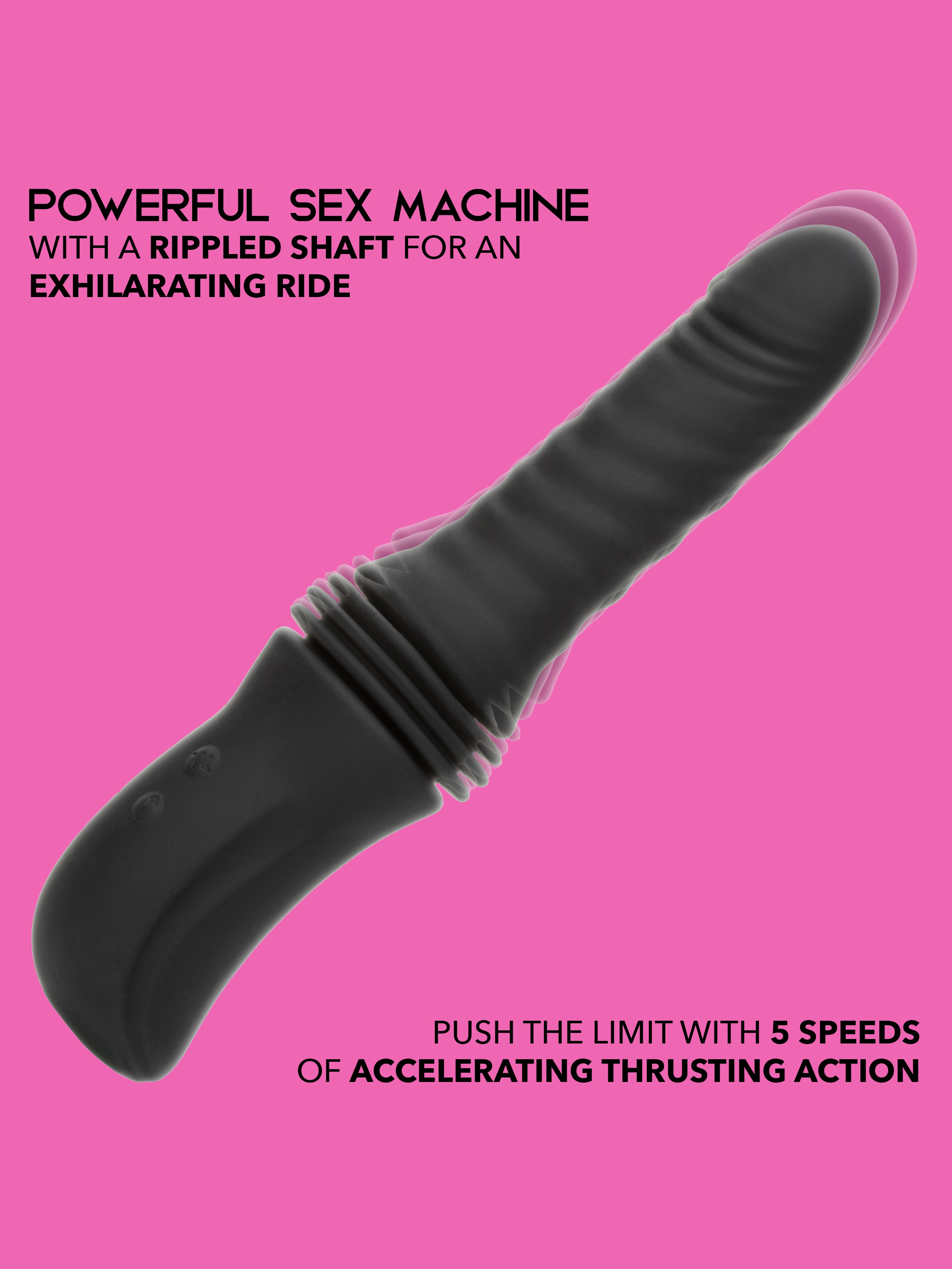 OverDrive Remote Control Waterproof Thrusting Sex Machine, Black, hi-res