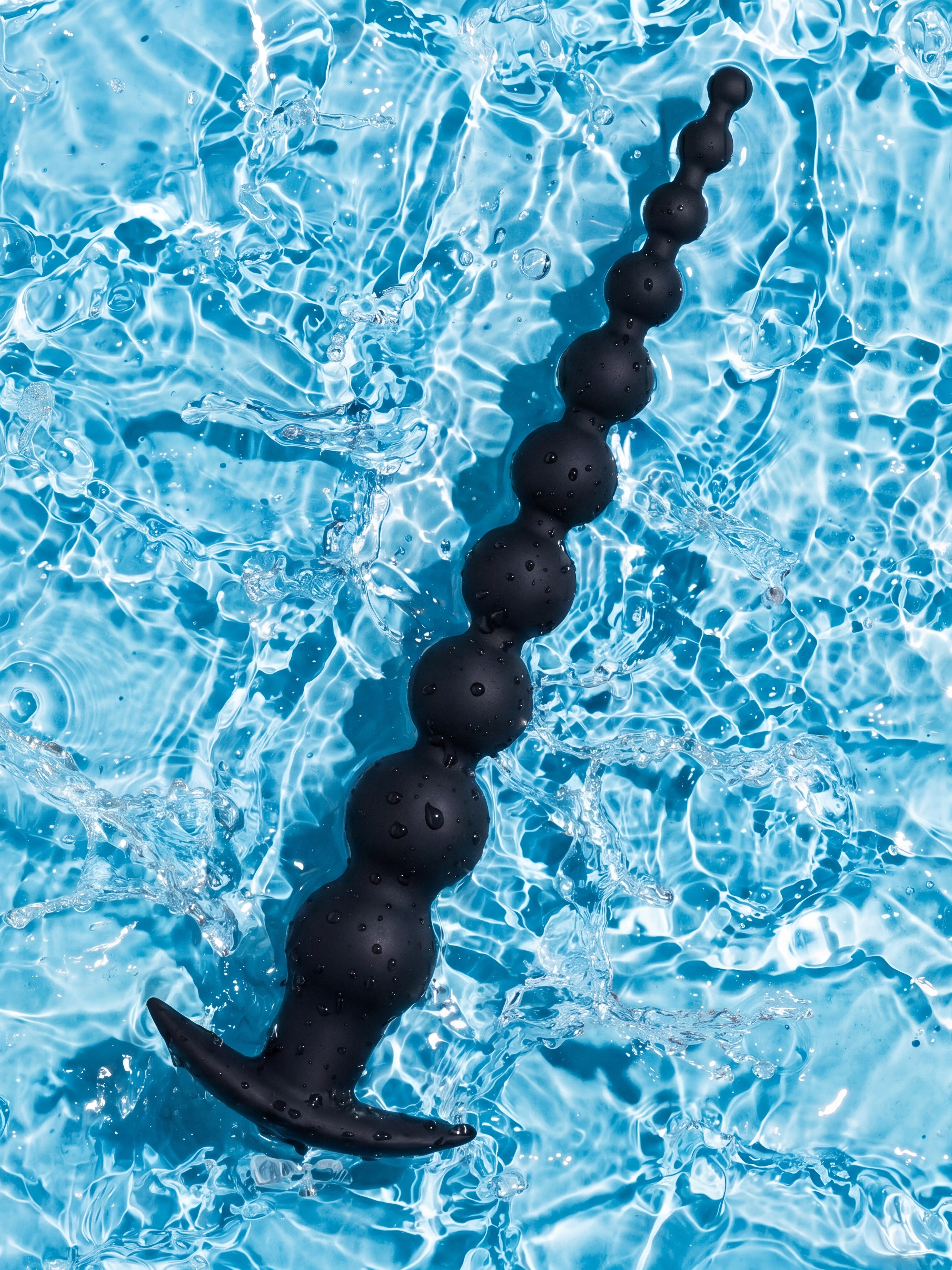 Power Beads X-10 Vibrating Rechargeable Anal Beads, Black, hi-res