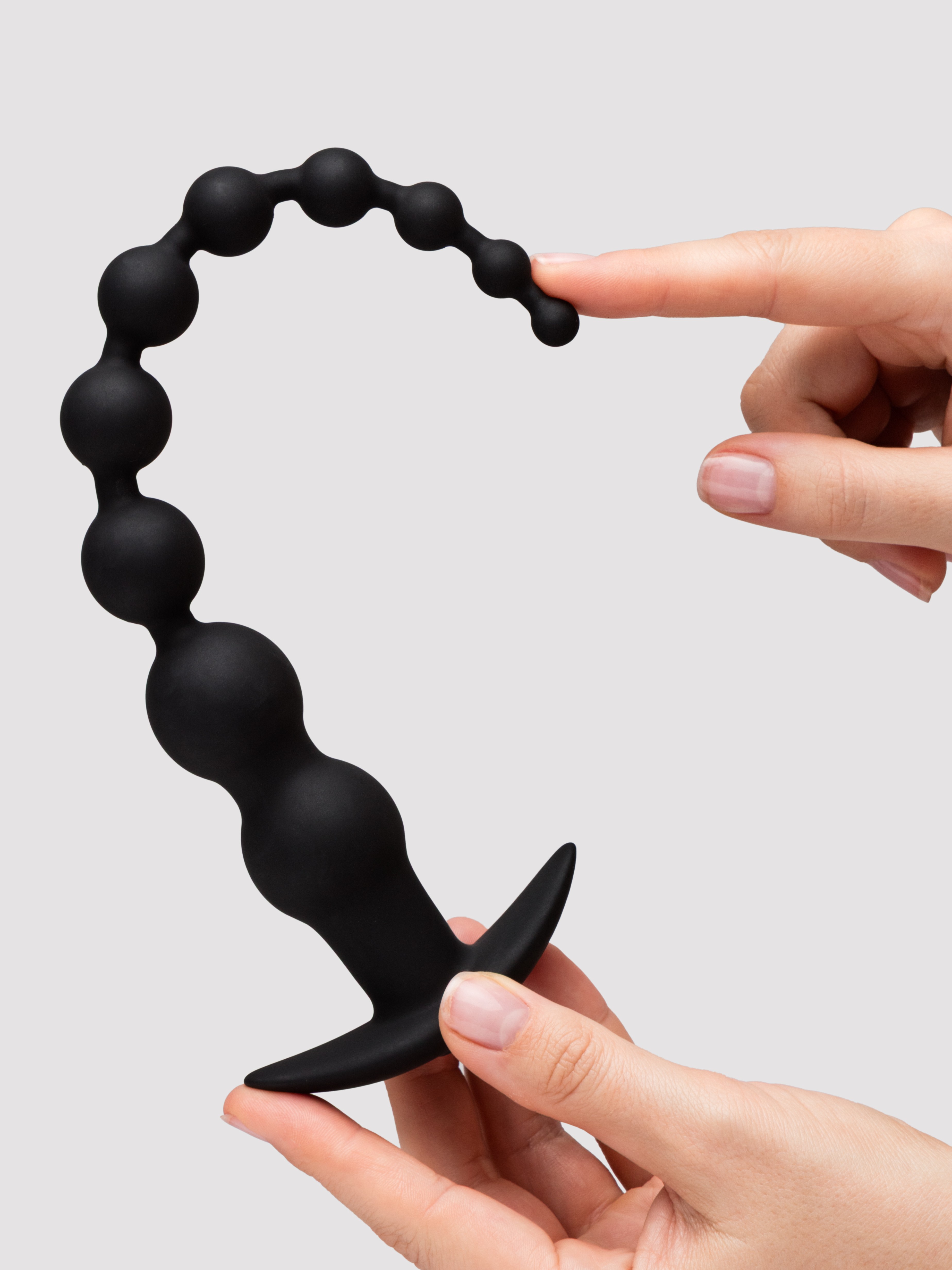 Power Beads X-10 Vibrating Rechargeable Anal Beads, Black, hi-res