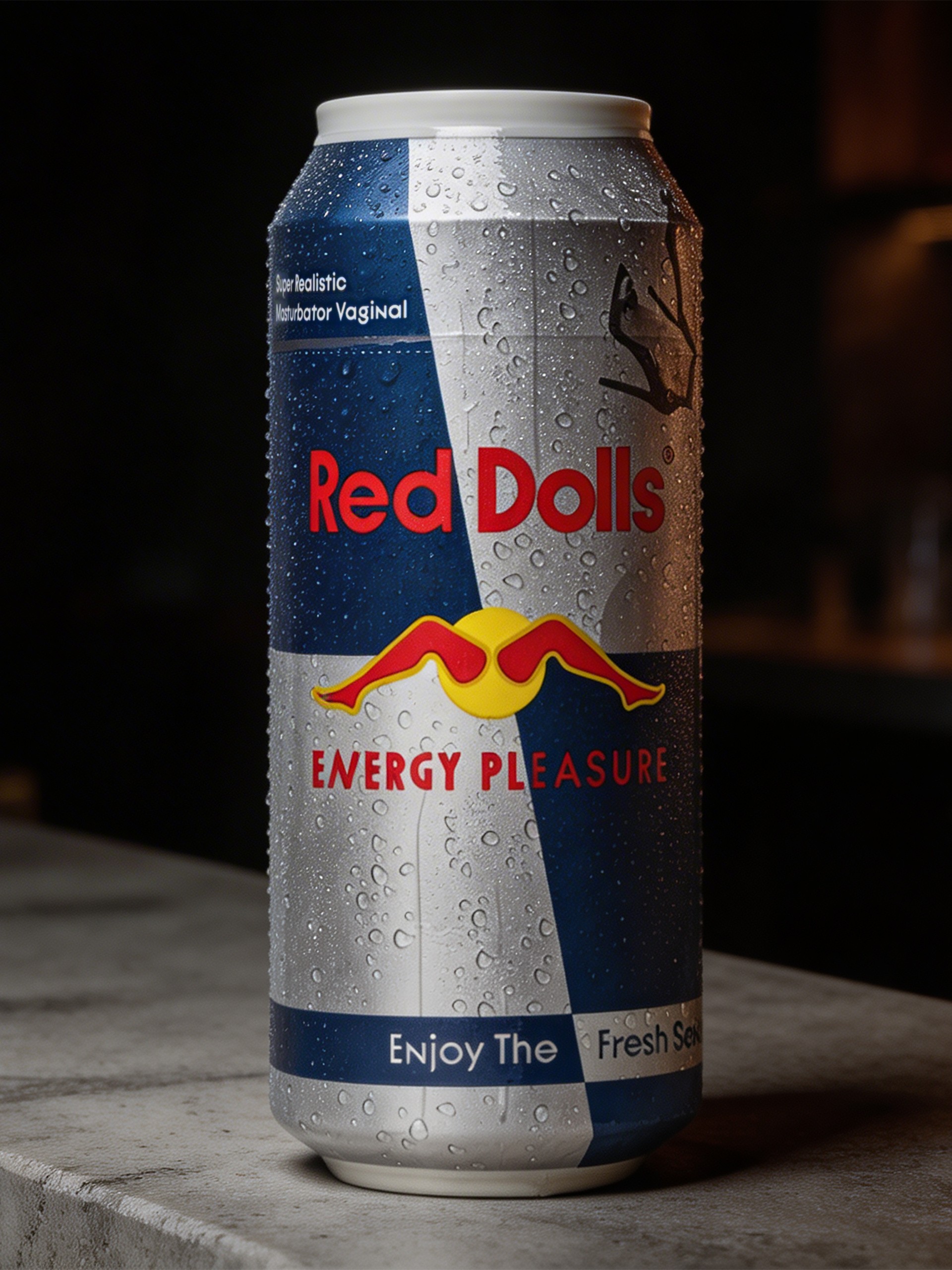 Red Doll Realistic Vagina Masturbator in a Can, Flesh Pink, hi-res