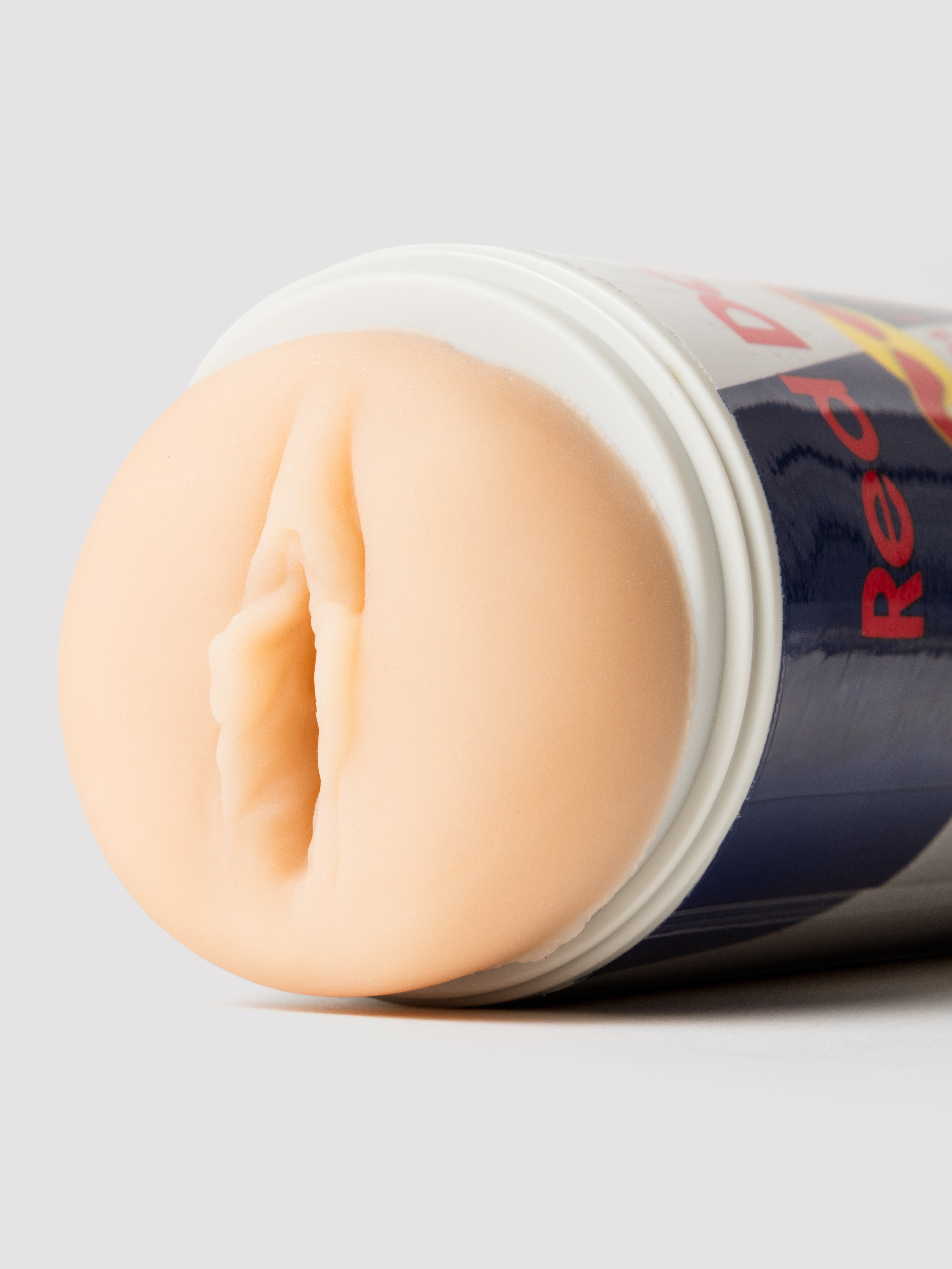 Red Doll Realistic Vagina Masturbator in a Can, Flesh Pink, hi-res