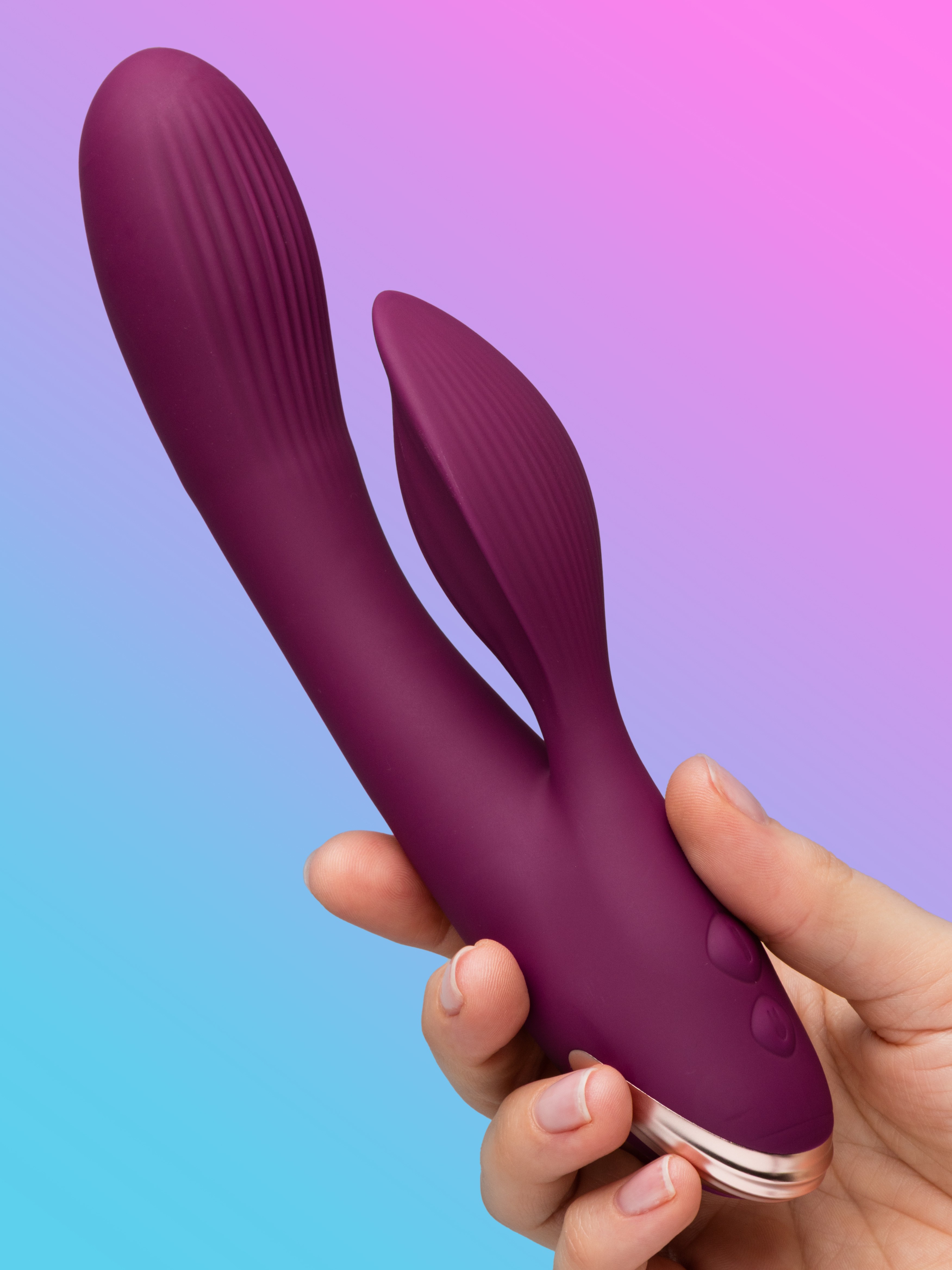 Rocks Off Lyanna Rechargeable Extra Powerful Rabbit Vibrator, Purple, hi-res