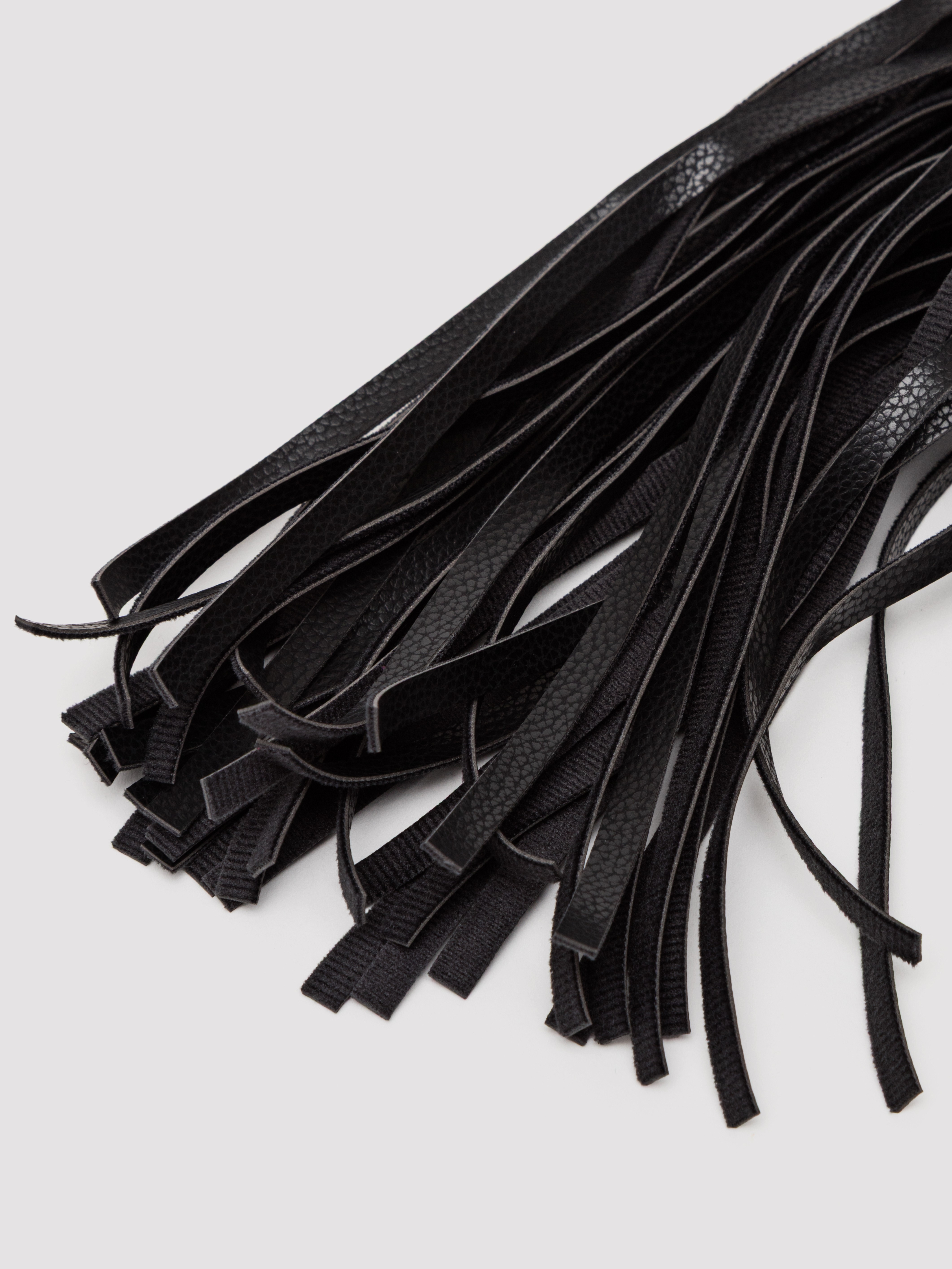 SEI MIO Primed for Punishment Faux Leather Flogger, Black, hi-res