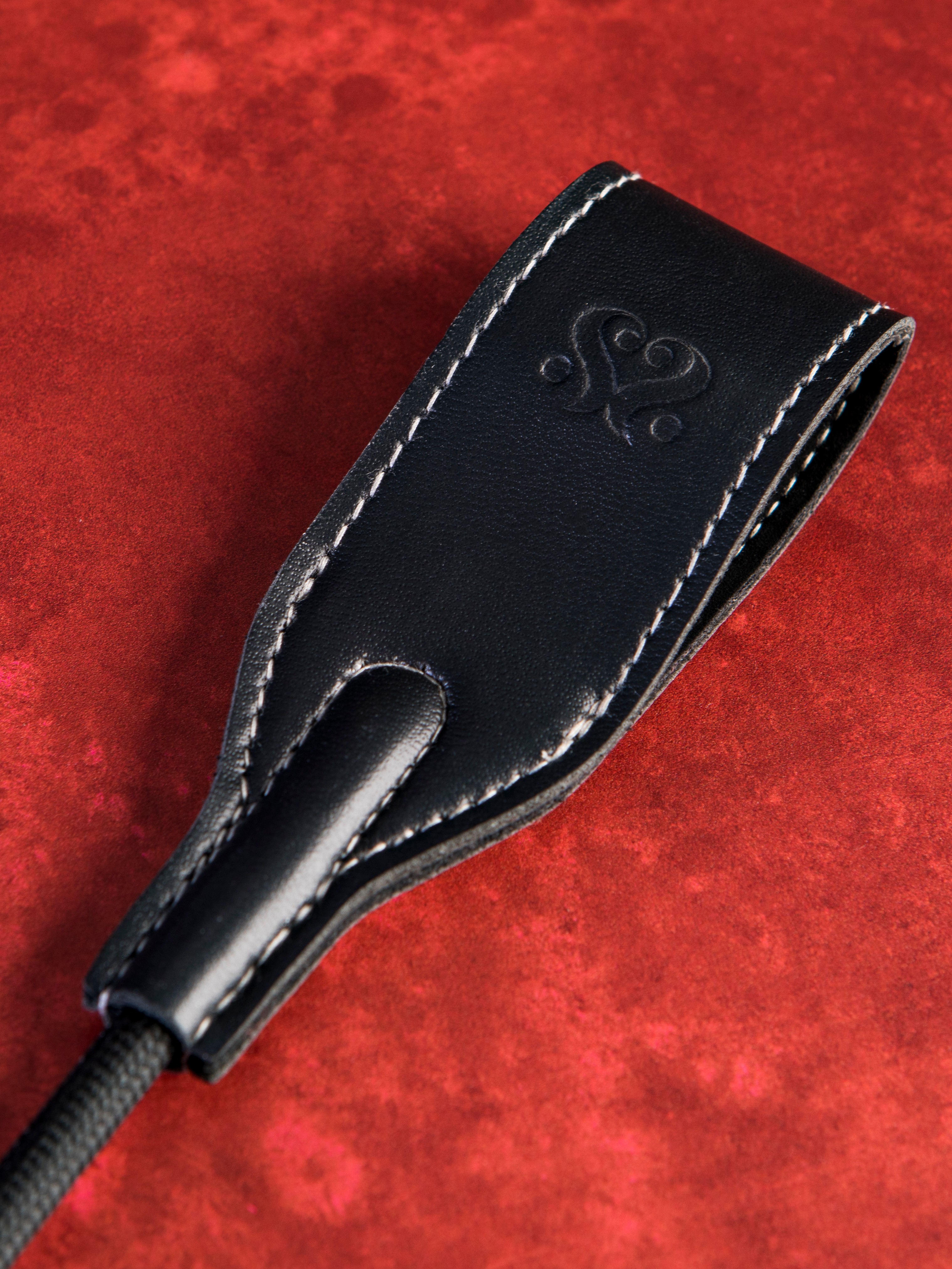 SEI MIO Rein in Desire Faux Leather Riding Crop, Black, hi-res