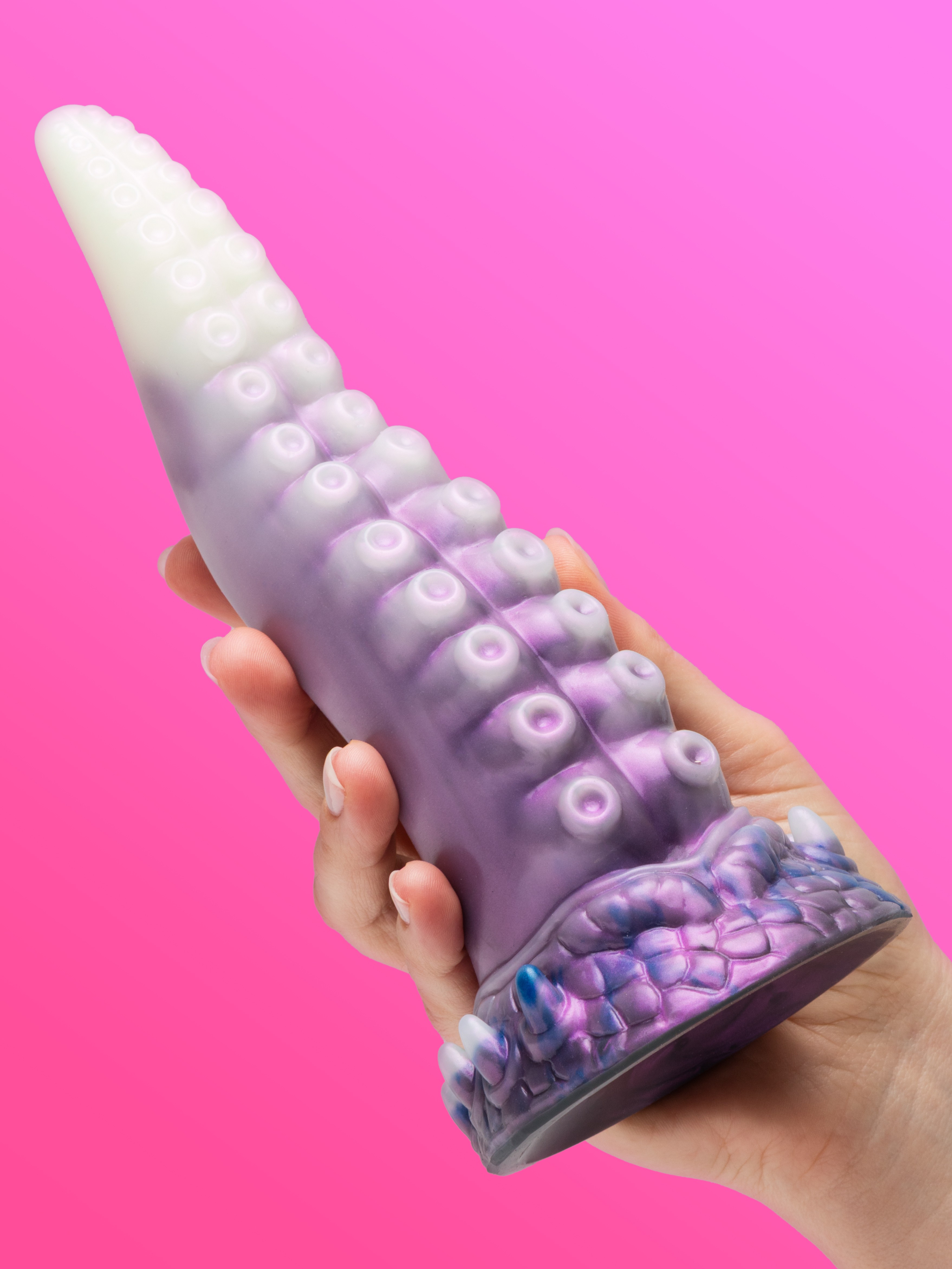 Creature Cocks Astropus Tentacle Silicone Dildo, Purple, hi-res