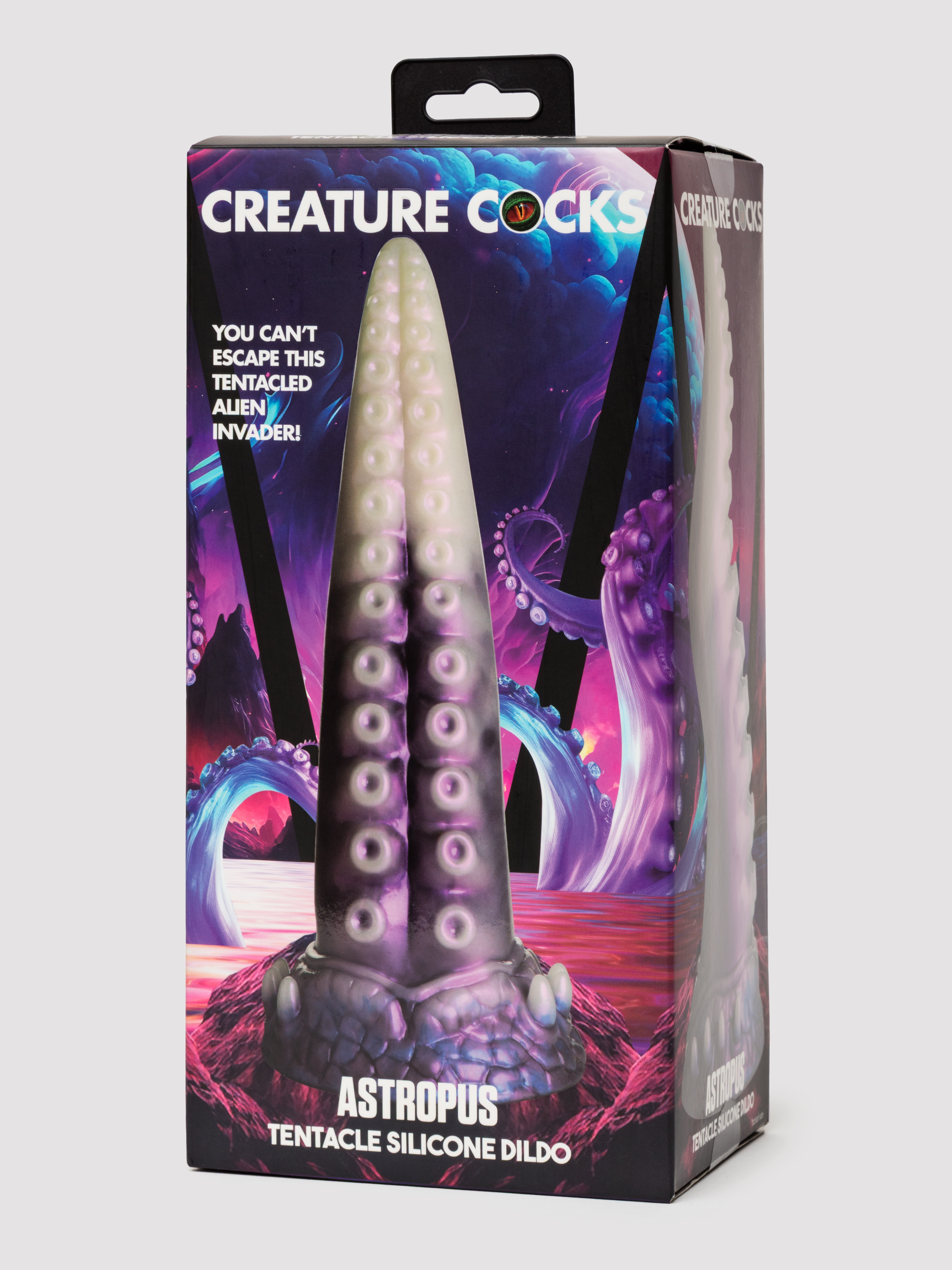 Creature Cocks Astropus Tentacle Silicone Dildo, Purple, hi-res