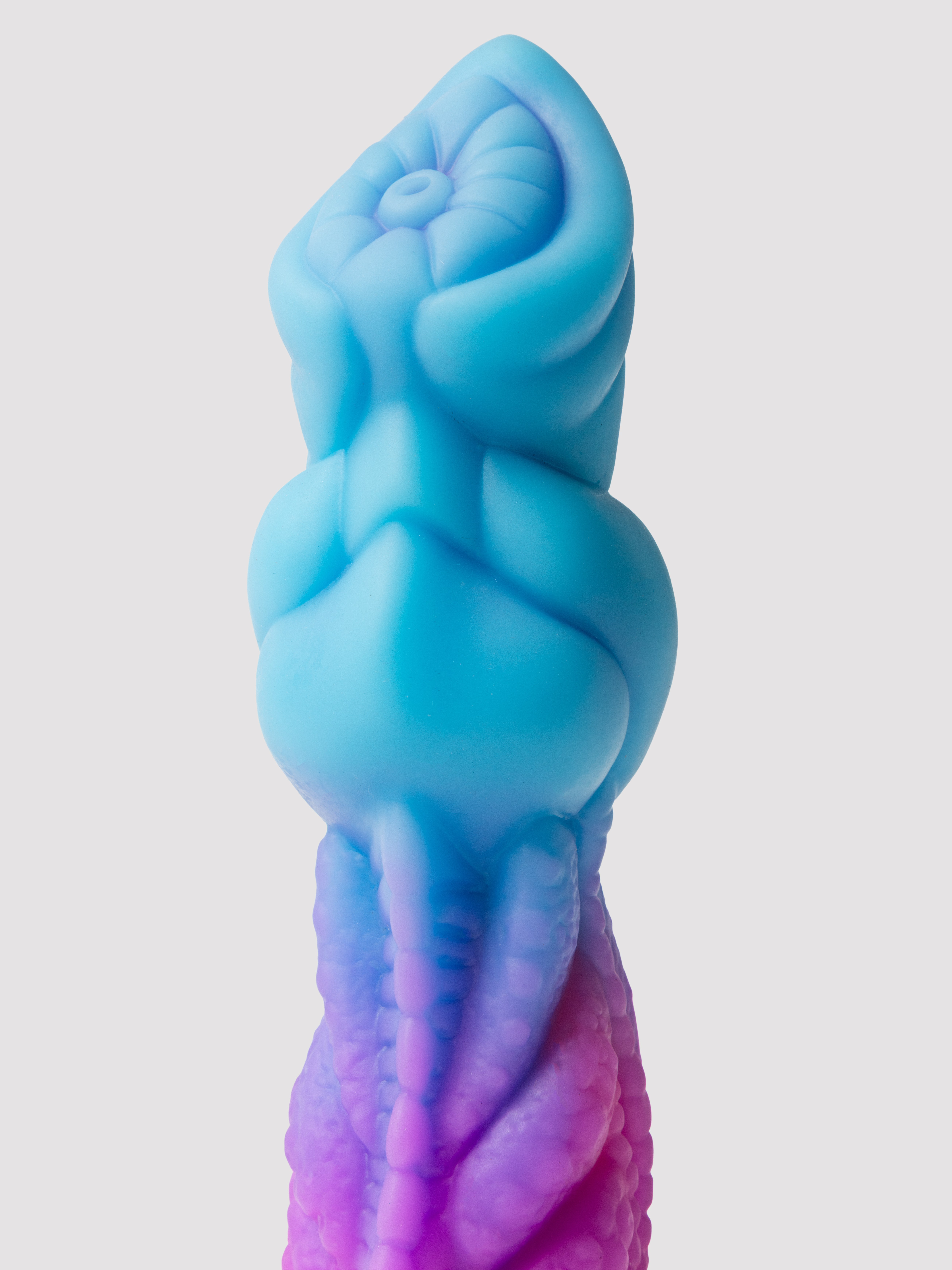 Creature Cocks Aqua-Cock Glow-in-the-Dark Silicone Dildo, Blue, hi-res