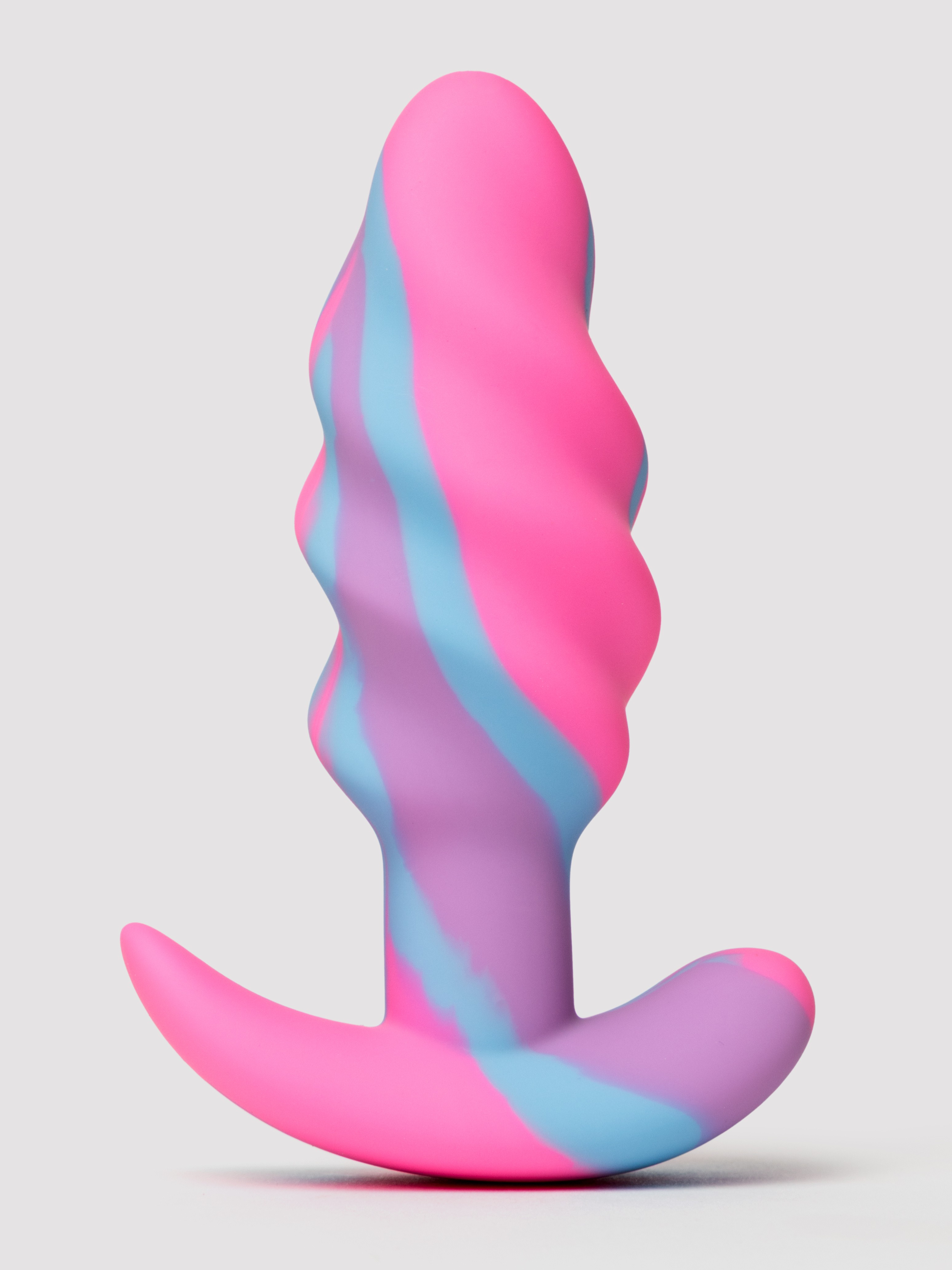 Creature Cocks Unicorn Swirl Small Silicone Butt Plug, Pink, hi-res
