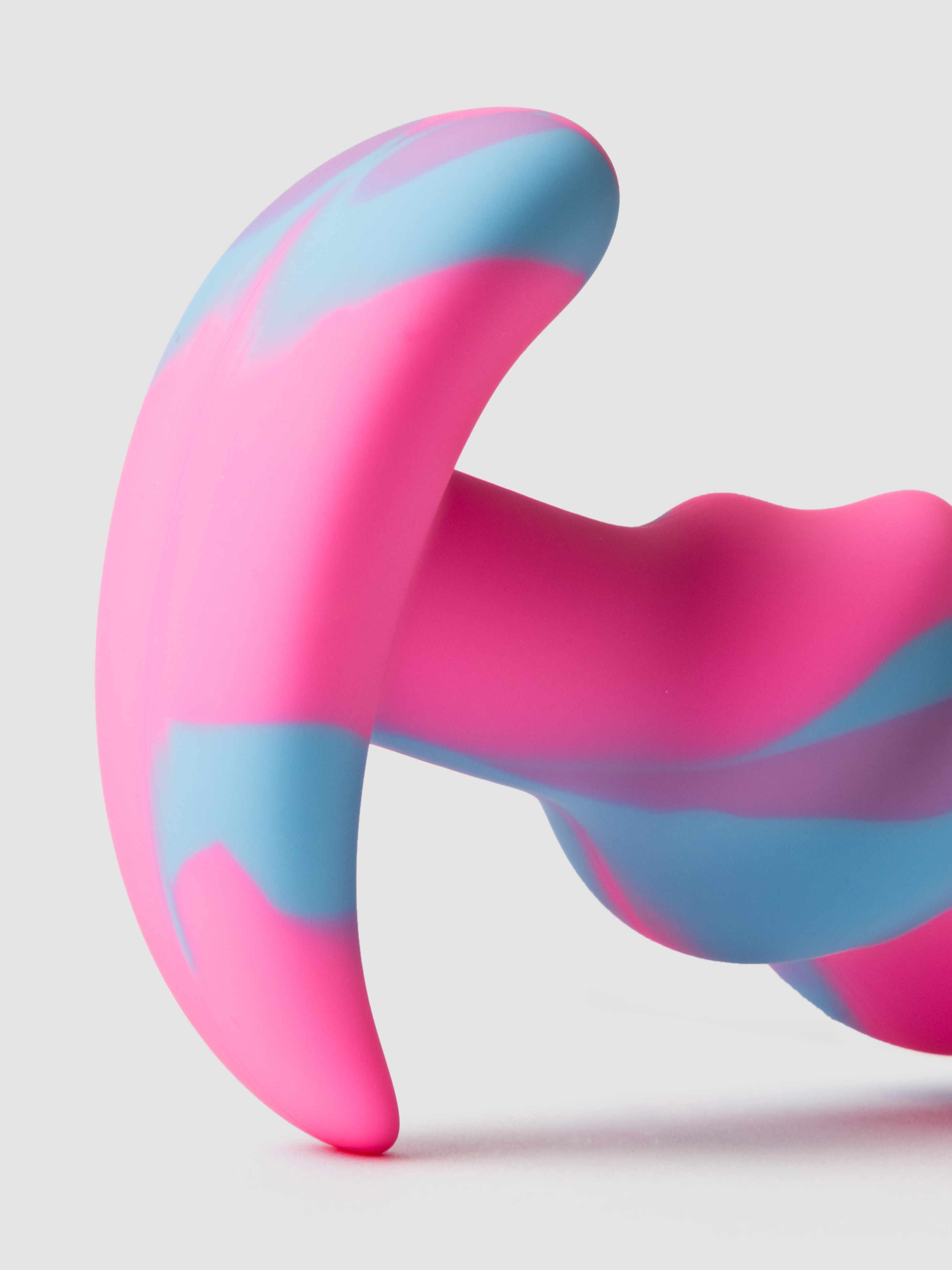 Creature Cocks Unicorn Swirl Small Silicone Butt Plug, Pink, hi-res