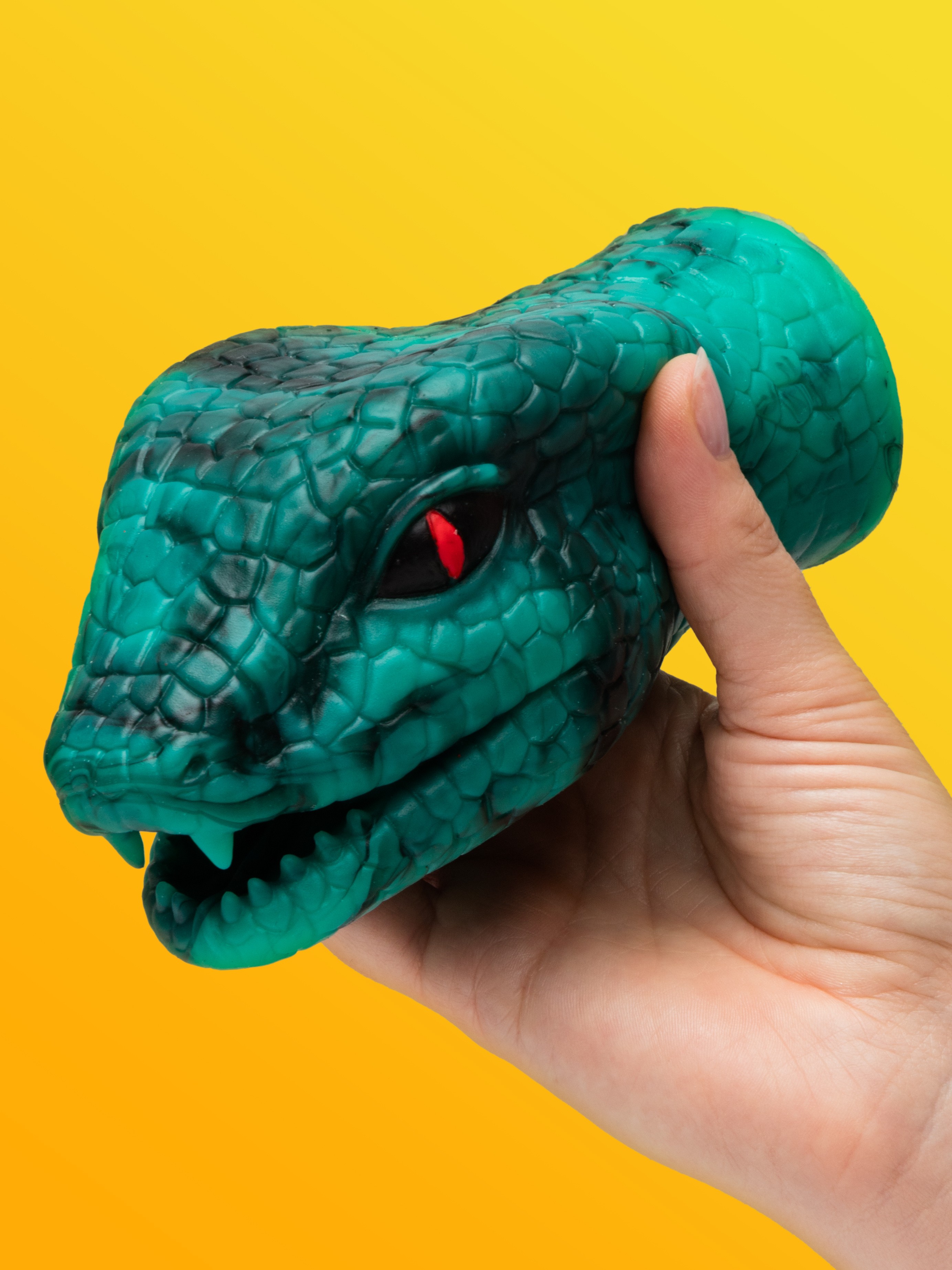 Creature Cocks Serpentine Green Stroker Silicone Masturbator, Green, hi-res