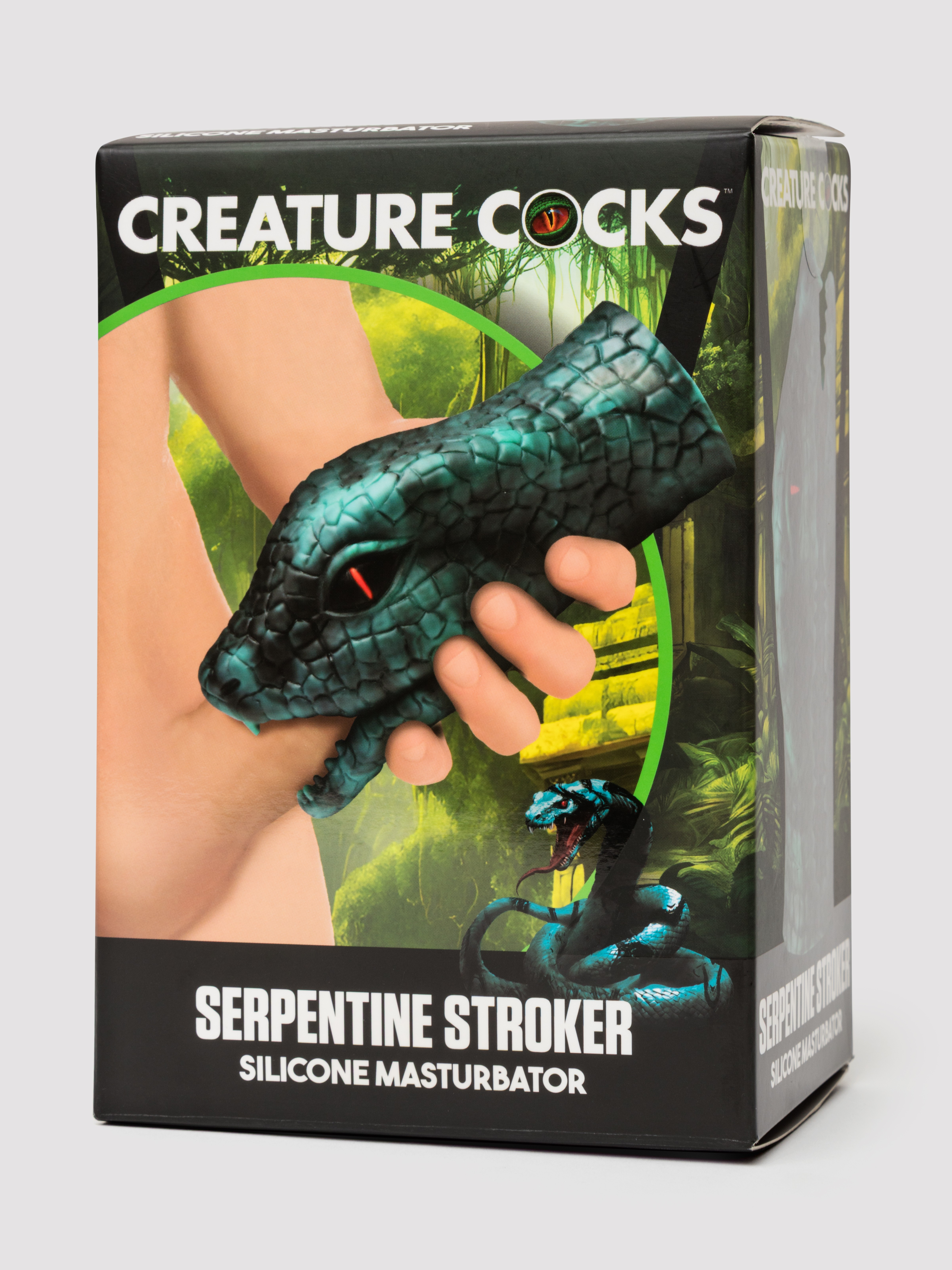 Creature Cocks Serpentine Green Stroker Silicone Masturbator, Green, hi-res
