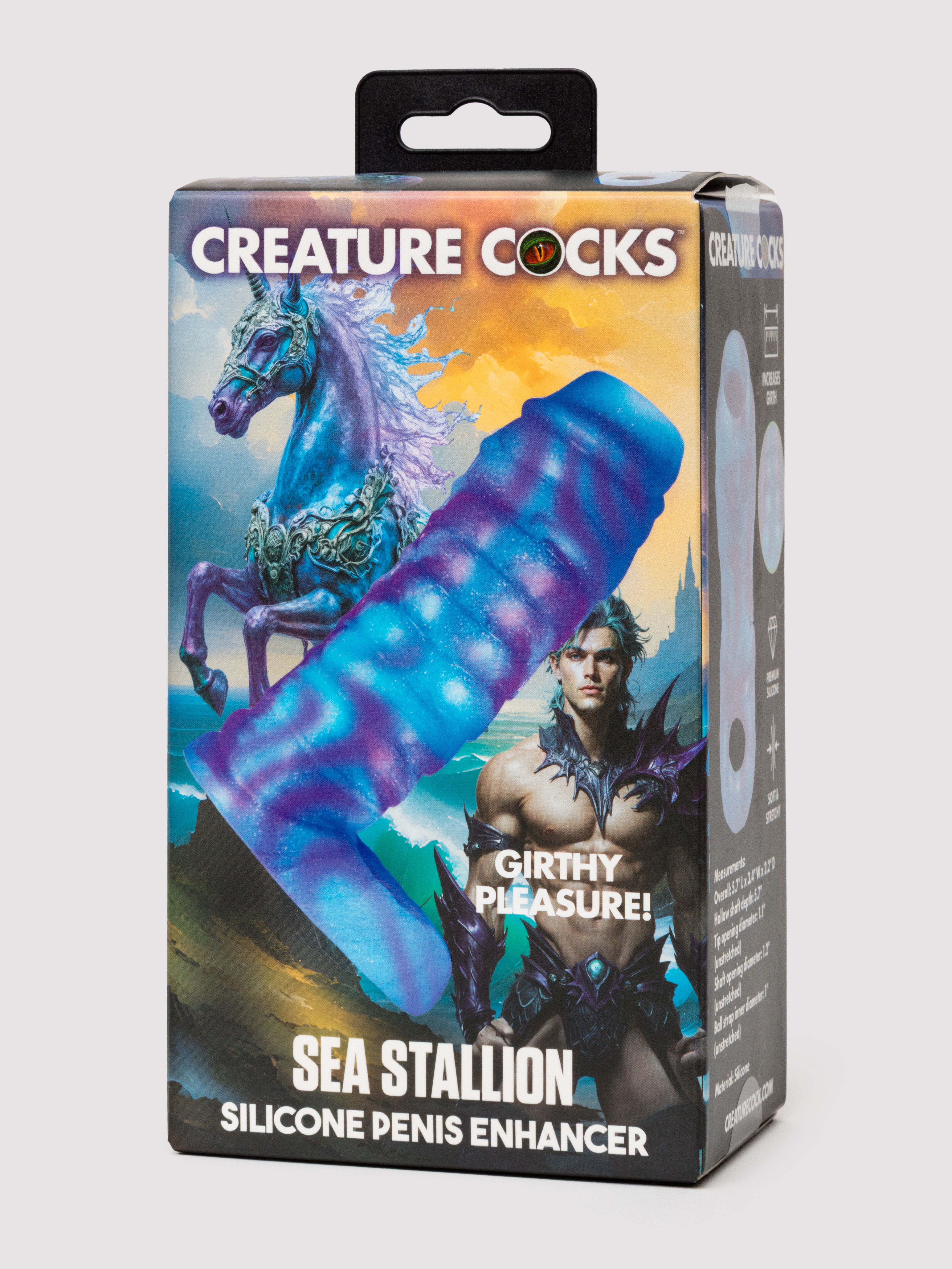 Creature Cocks Sea Stallion Silicone Penis Enhancer, Purple, hi-res