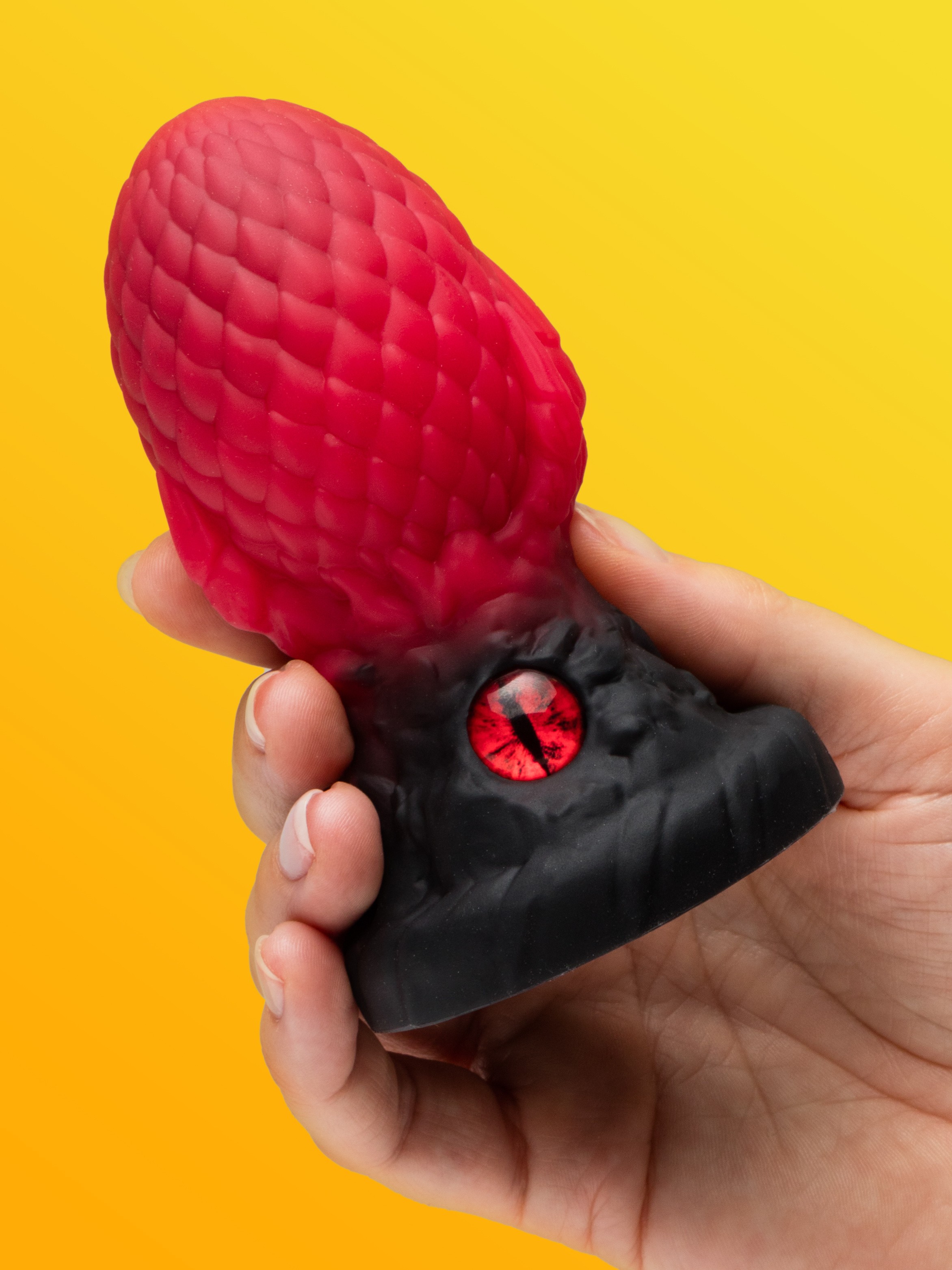 Creature Cocks Eye of the Dragon Red Silicone Butt Plug, Red, hi-res
