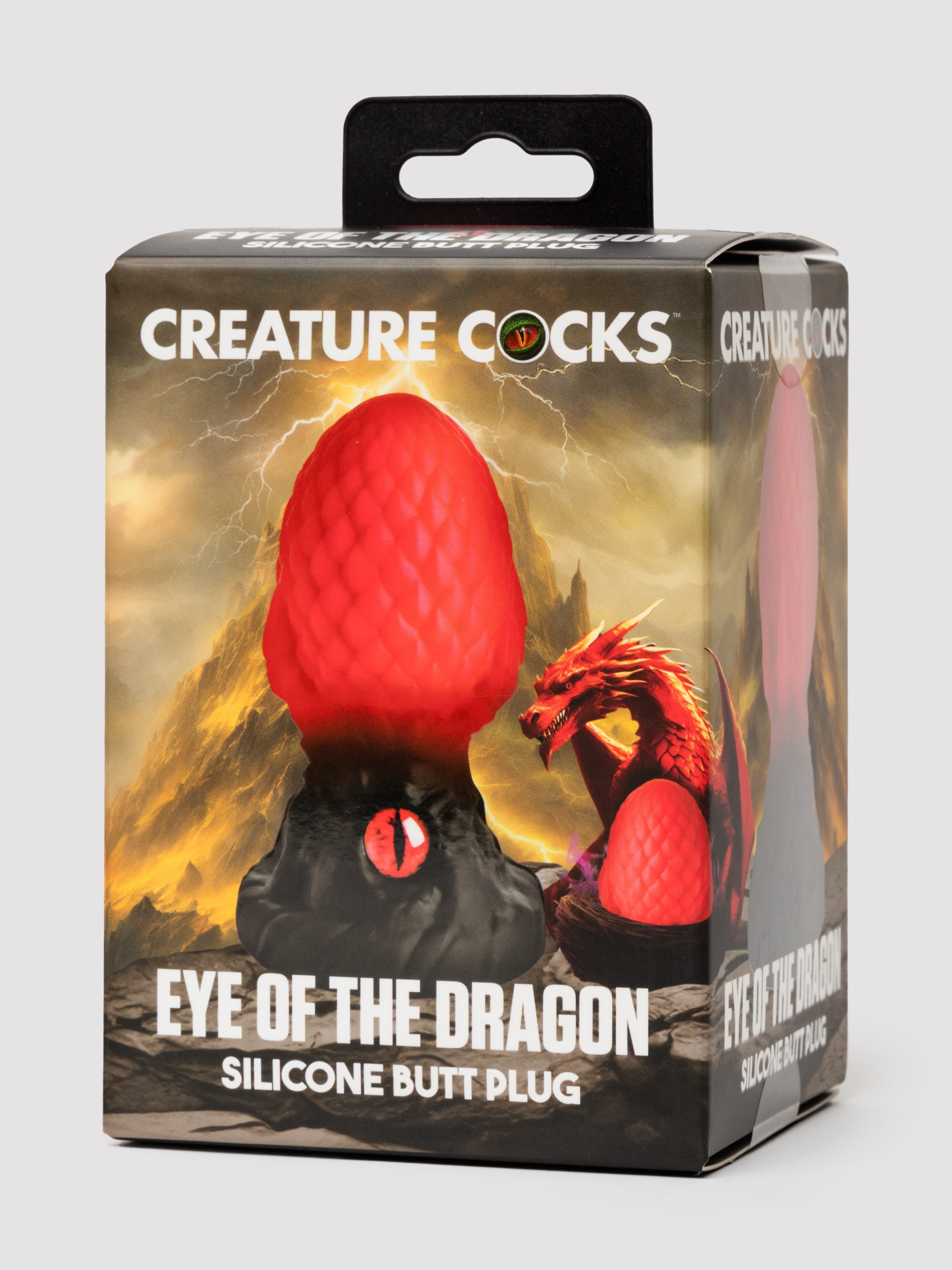 Creature Cocks Eye of the Dragon Red Silicone Butt Plug, Red, hi-res