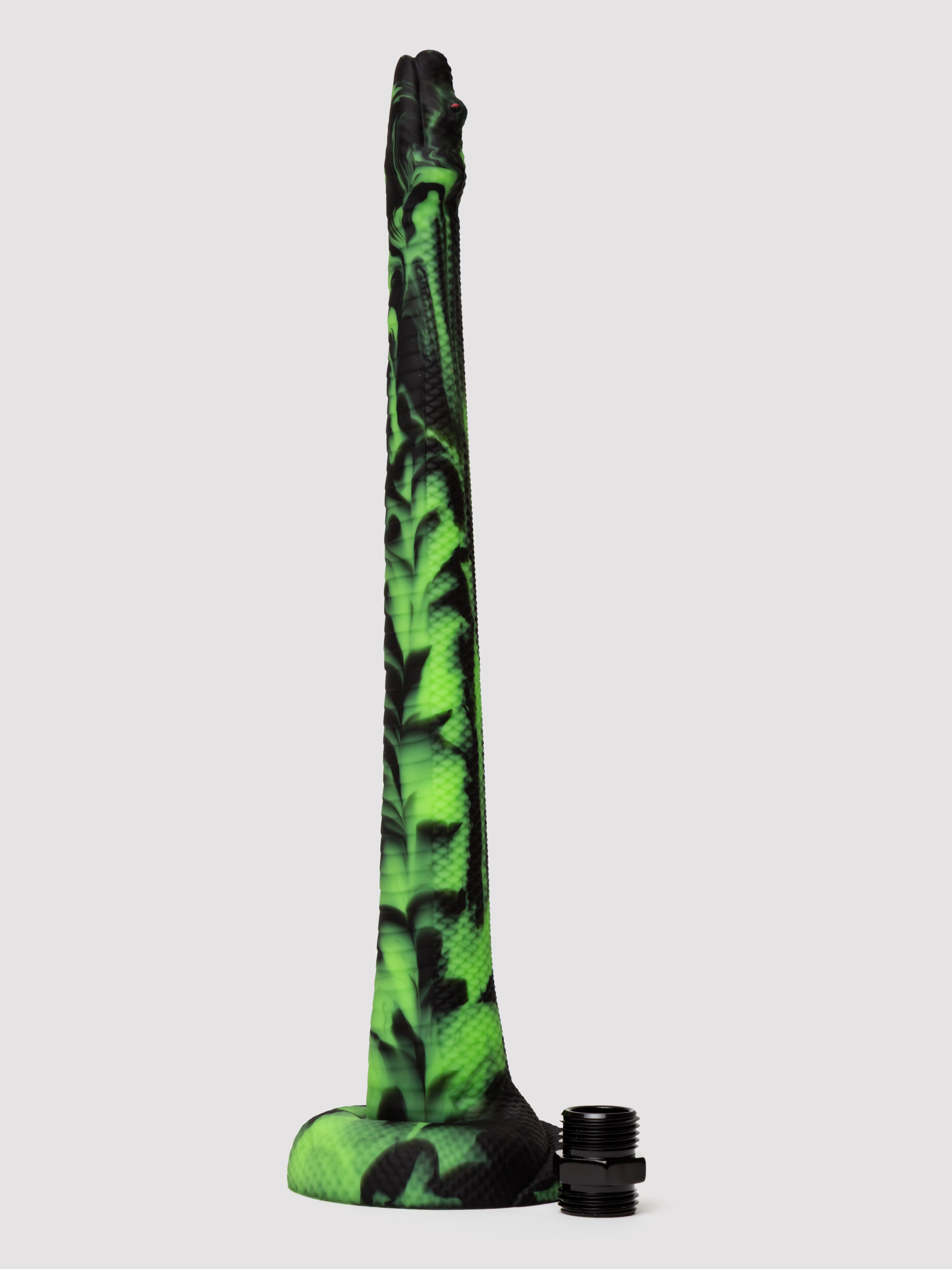 Creature Cocks Spitting Serpent Silicone Enema Snake, Green, hi-res