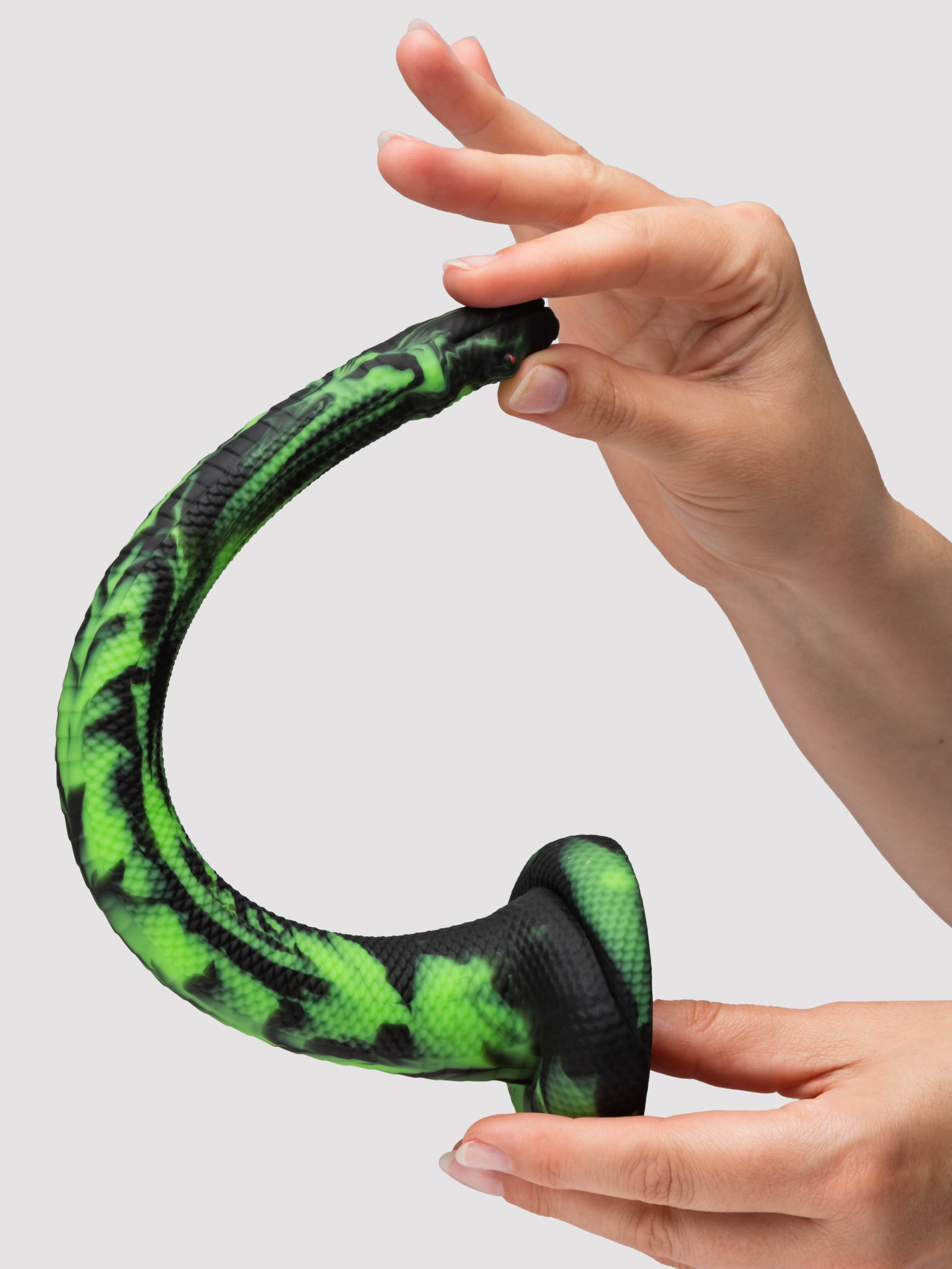 Creature Cocks Spitting Serpent Silicone Enema Snake, Green, hi-res
