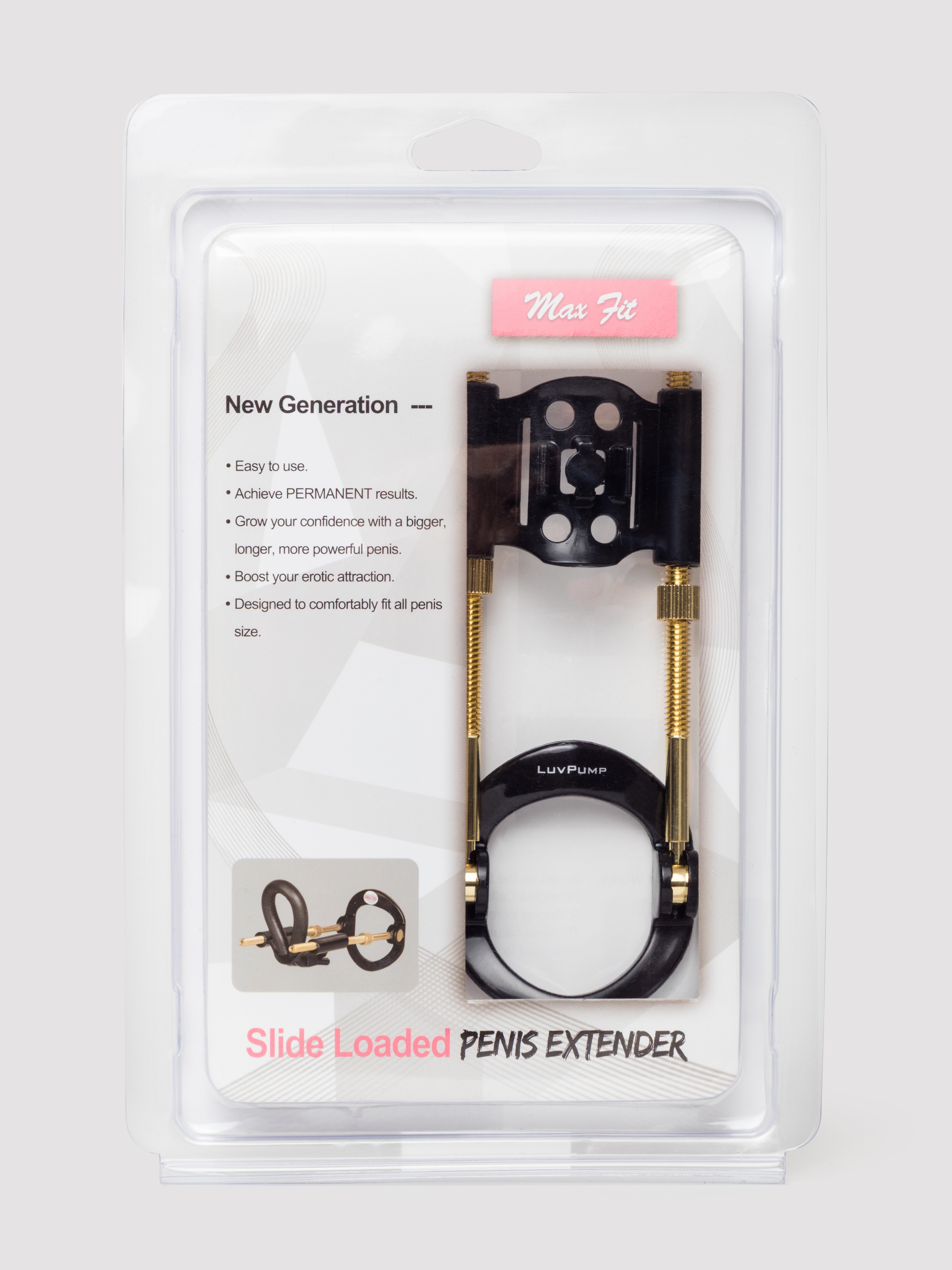 Male Penis Extender Device Medium, Black, hi-res