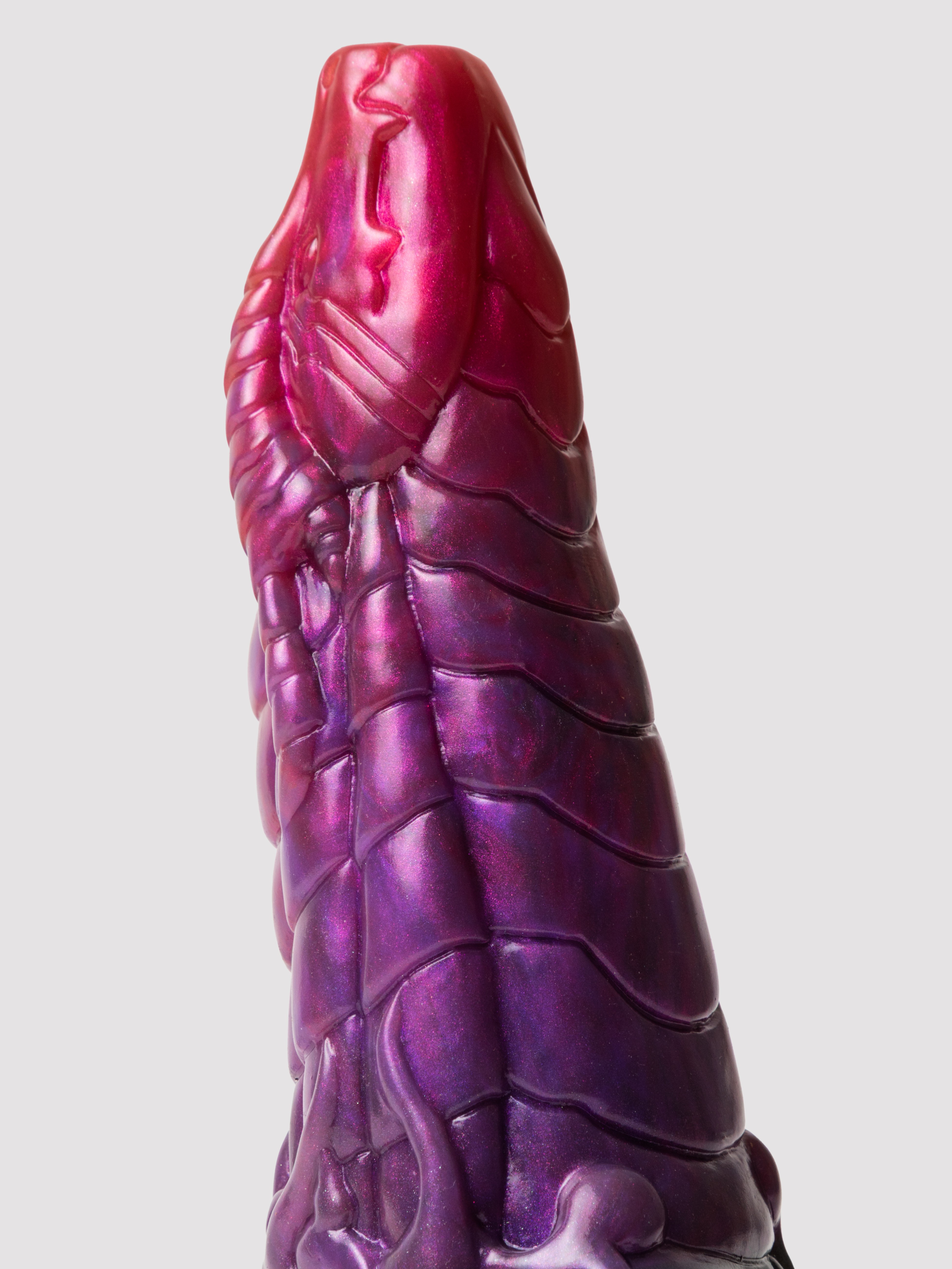 Kiotos Monstar Fantasy Full Length Silicone Textured Penis Sleeve with Ball Loop, Purple, hi-res
