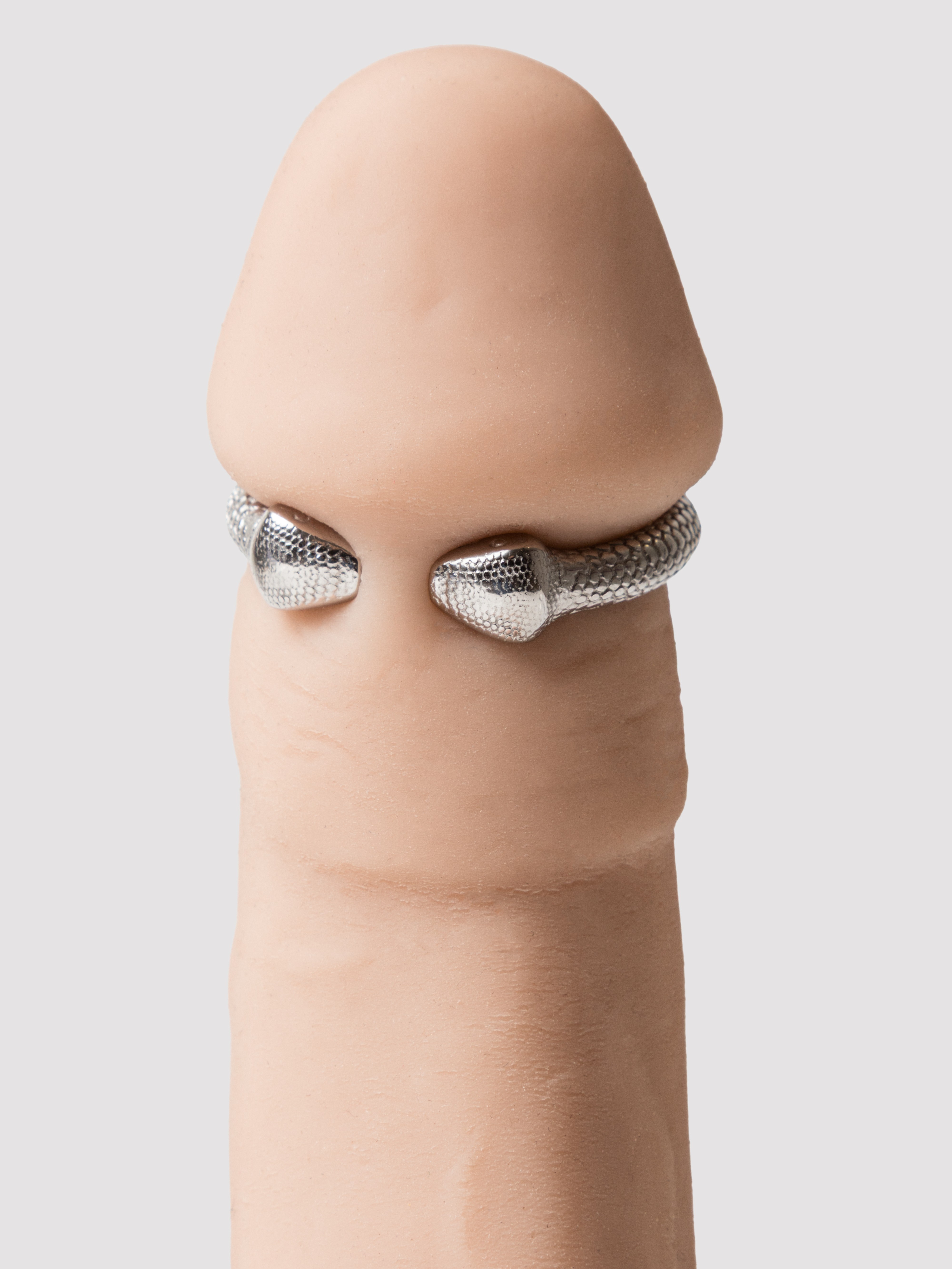 Stainless Steel Serpent Penis Glans Ring, Silver, hi-res