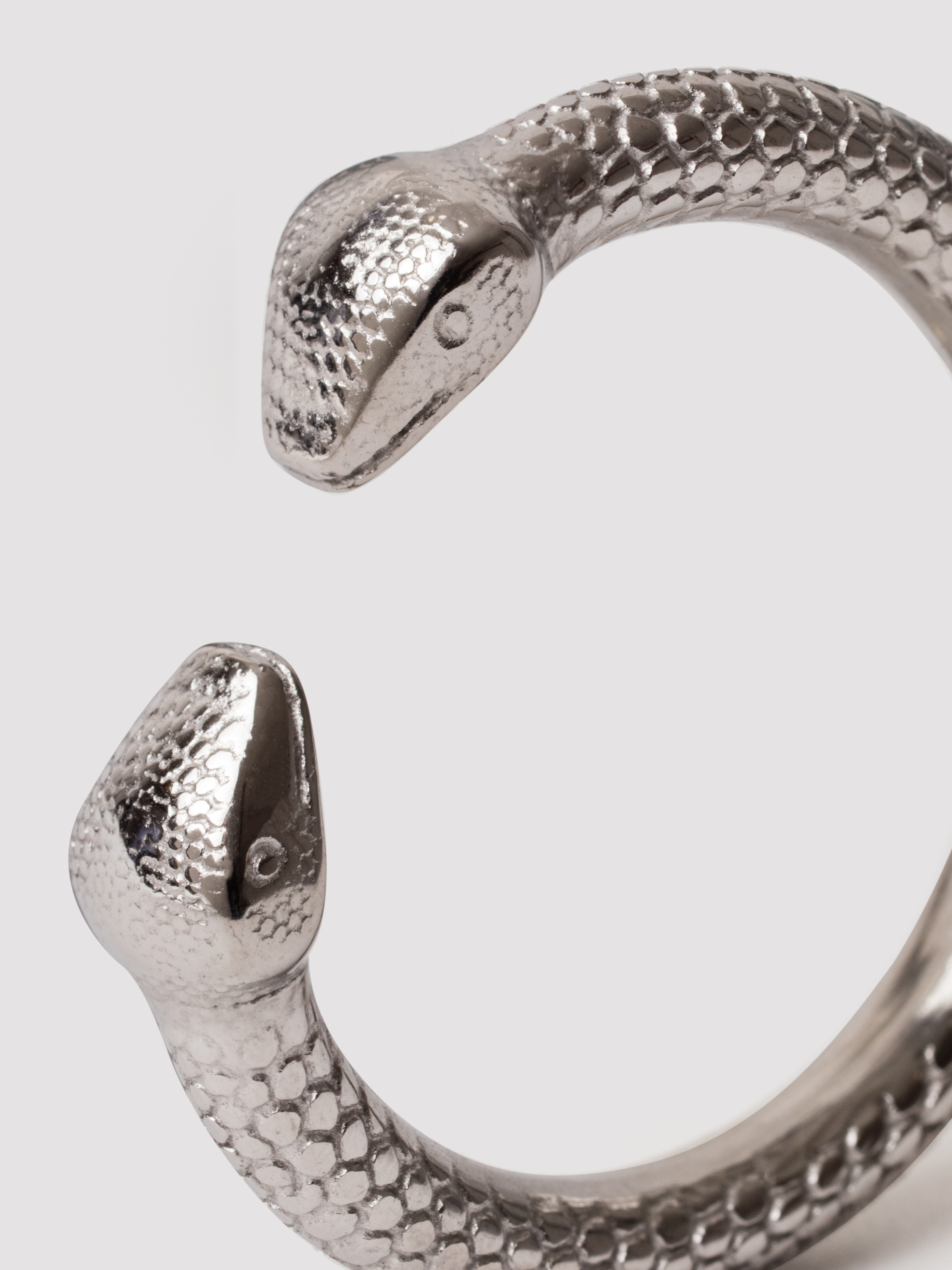 Stainless Steel Serpent Penis Glans Ring, Silver, hi-res