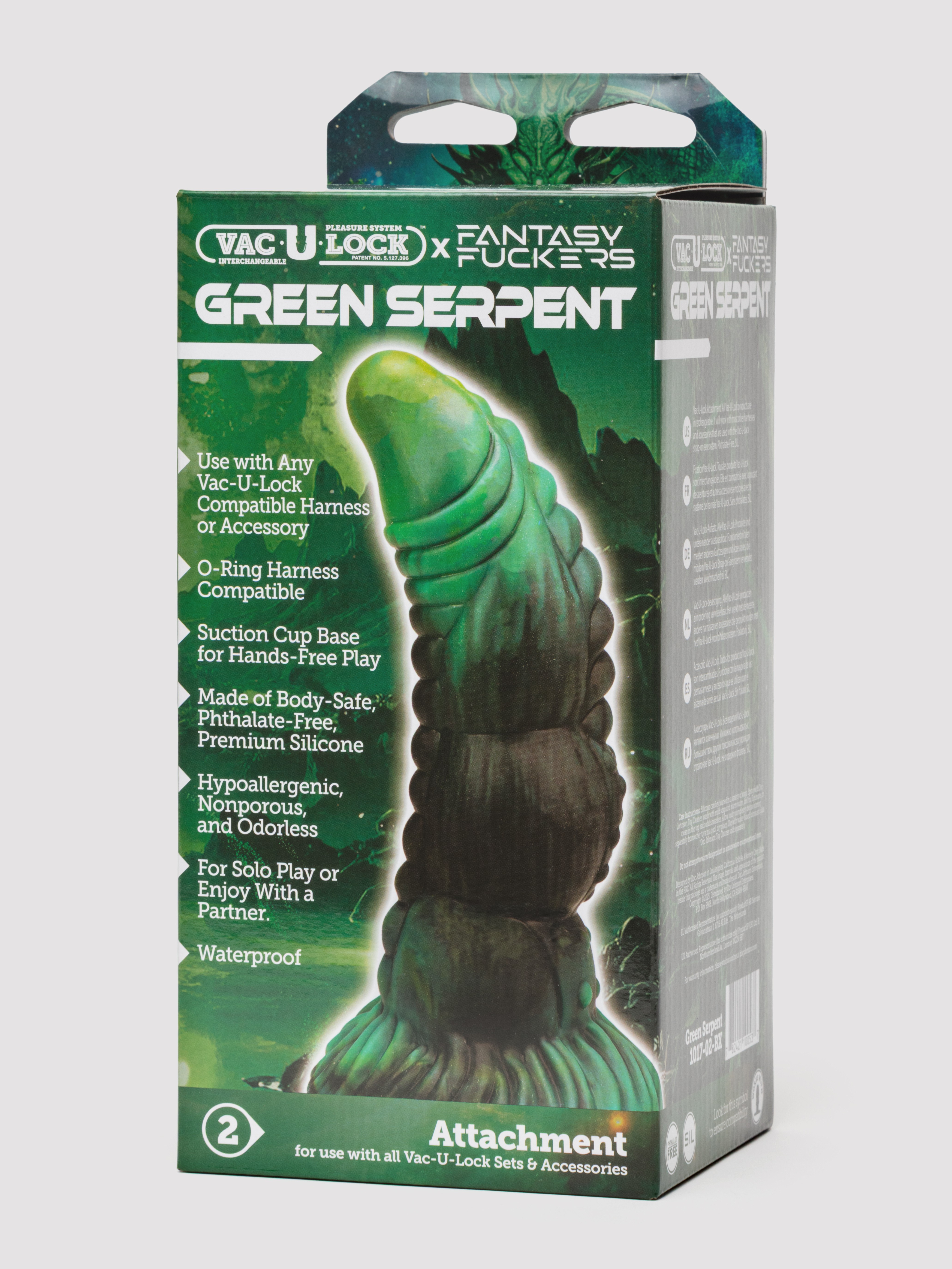 Doc Johnson Fantasy Green Serpent Dildo, Green, hi-res